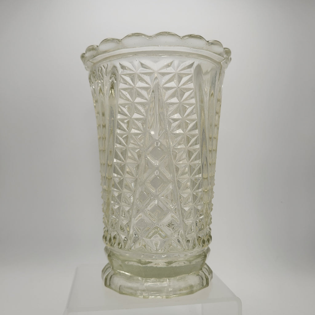 Victorian Pressed Glass “CELERY” Vase — Sowerby, England c. 1885–1895