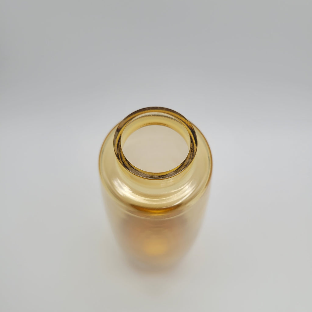 Pair of Scandinavian Modernist Glass Vases – Amber & Teal, 1960s–70s...so stylish 😎