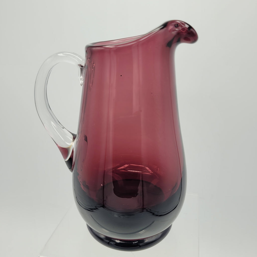 Glorious little hand-blown amethyst jug. MCM 1960s