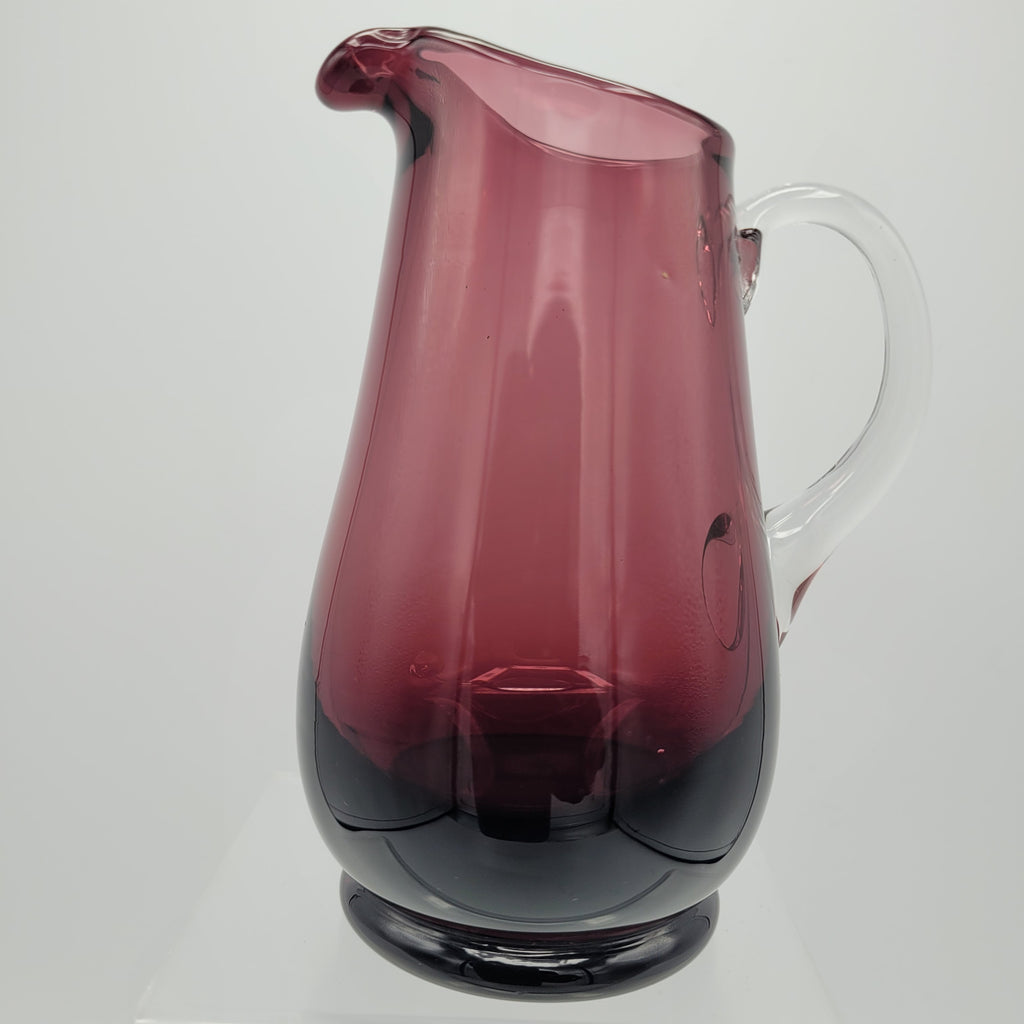 Glorious little hand-blown amethyst jug. MCM 1960s