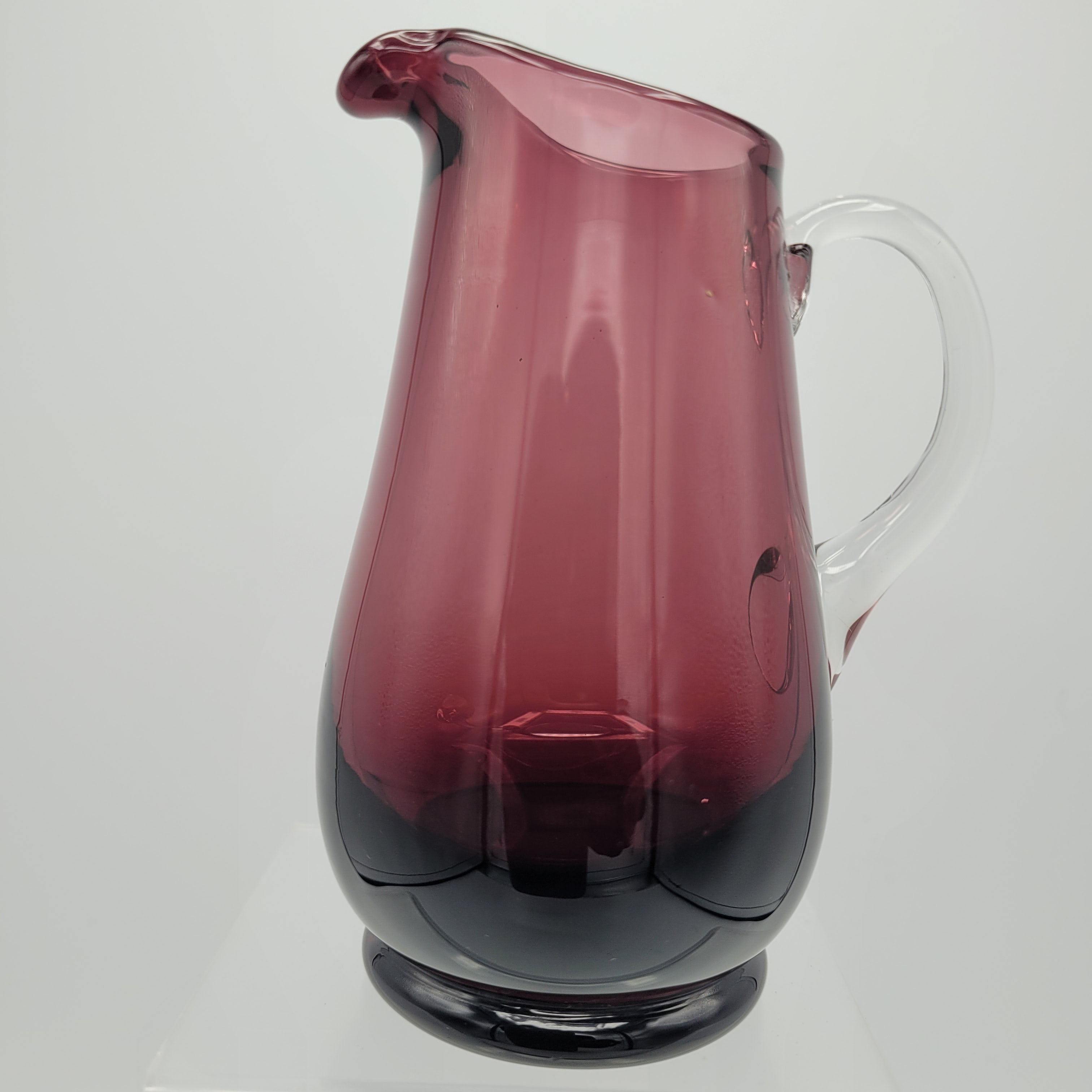 Glorious little hand-blown amethyst jug. MCM 1960s