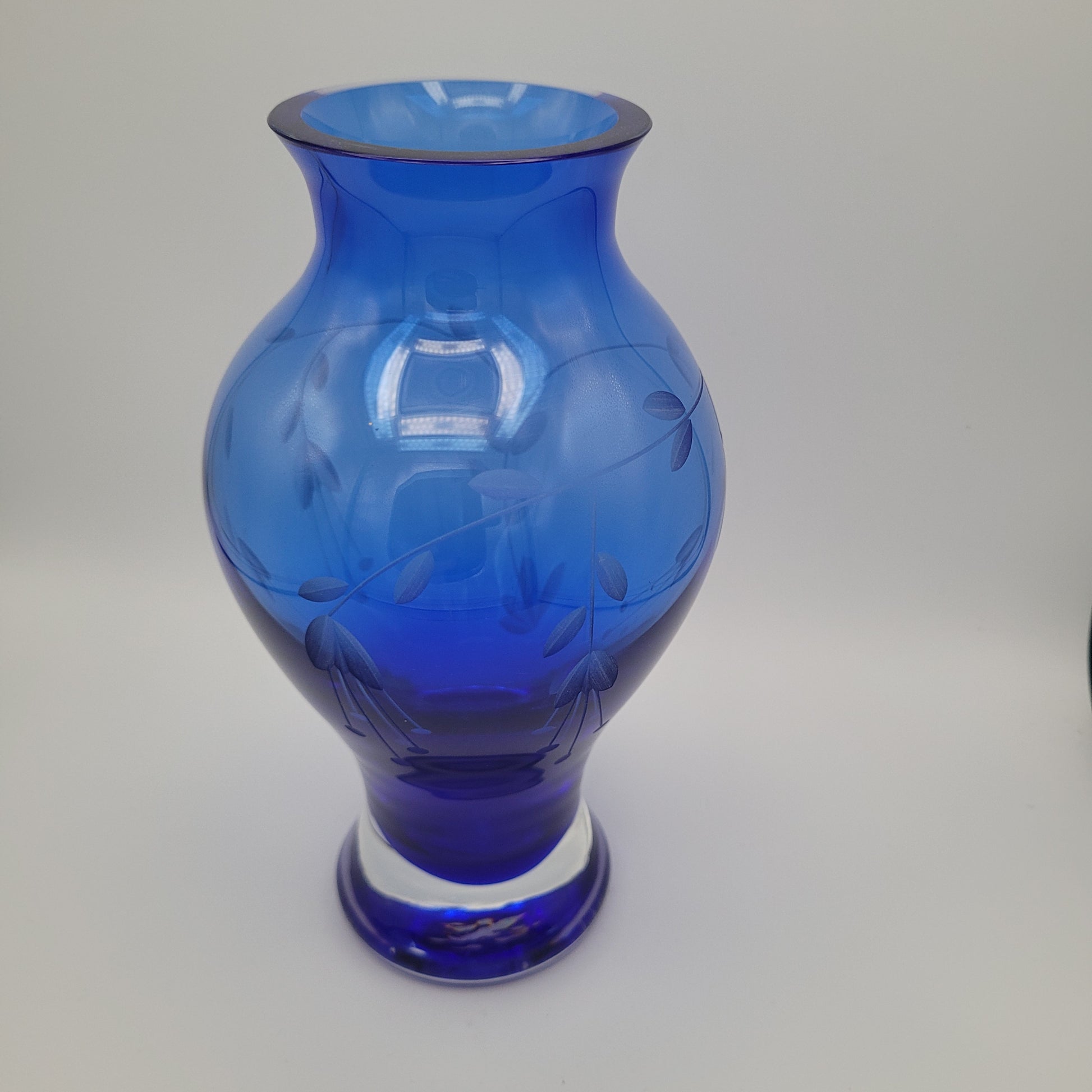 Duiske hand-blown baluster vase. Handmade Irish Studio Glass