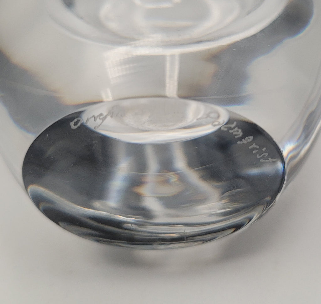 Orrefors Signed Sculptural Crystal — Sven Palmqvist (c.1955–1970)