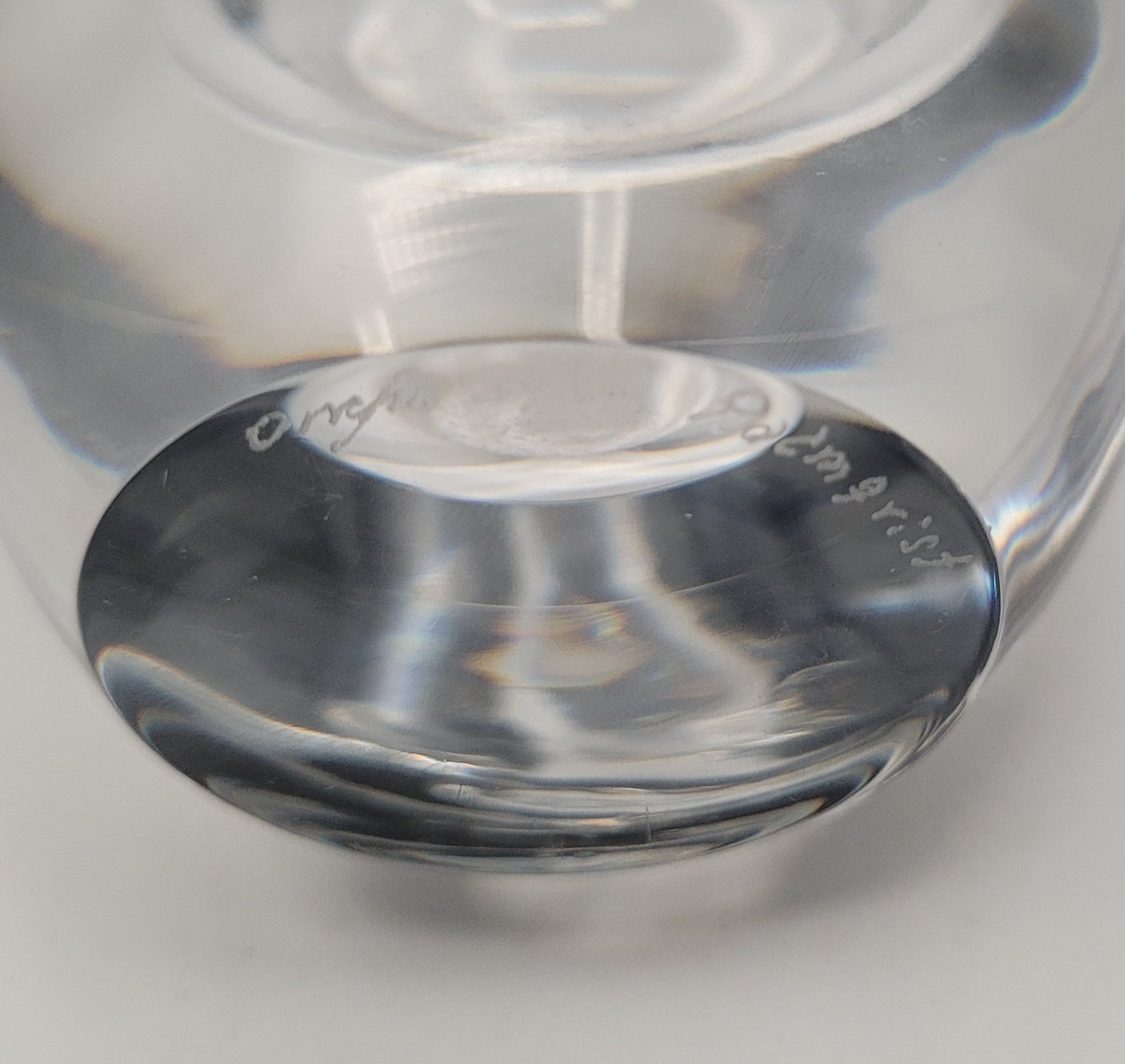 Orrefors Signed Sculptural Crystal — Sven Palmqvist (c.1955–1970)