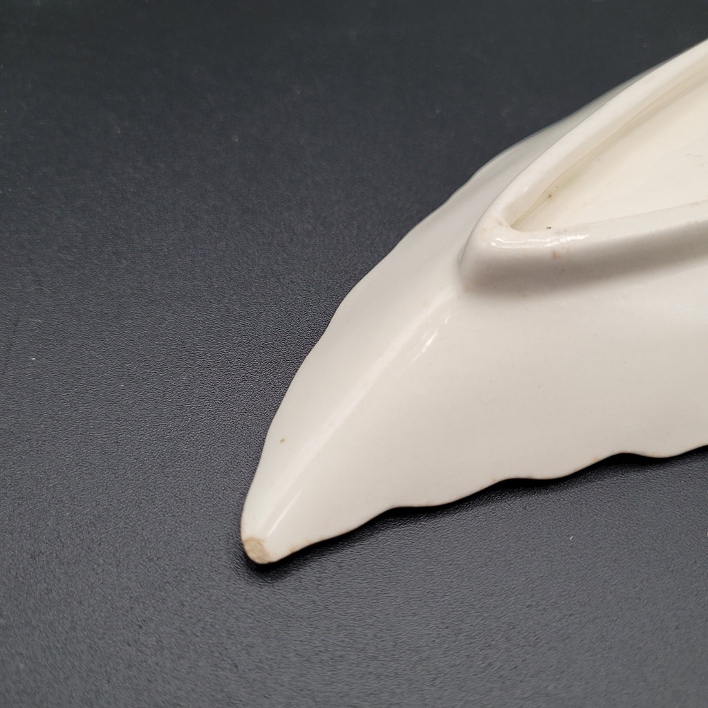 🍃 Mid-Century Green Leaf Console Dishc.1950s–60s Continental German / Austrian