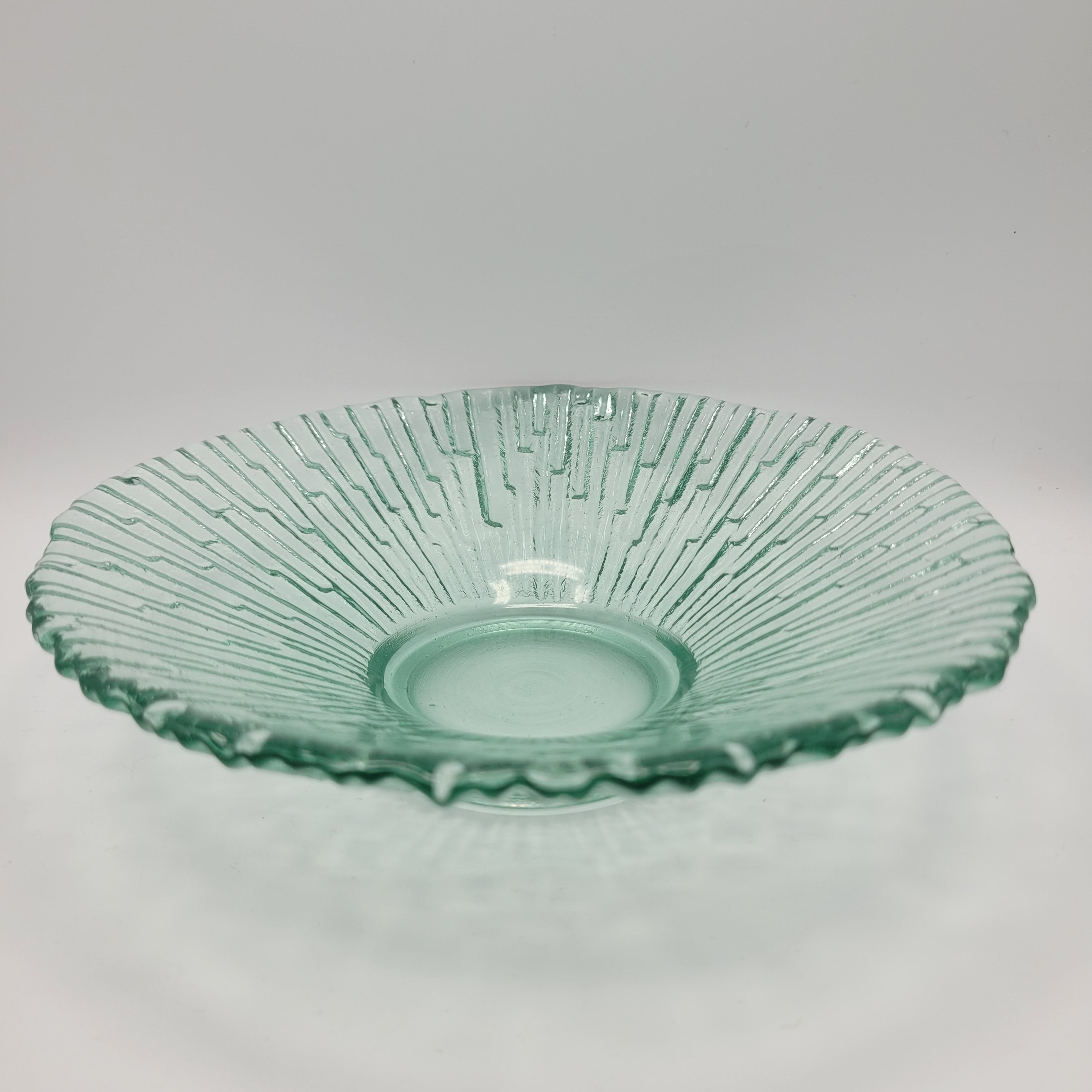 Ice crystal bowl By Paval Pànek, Czechoslovakian Art Glass late 70s early 80s