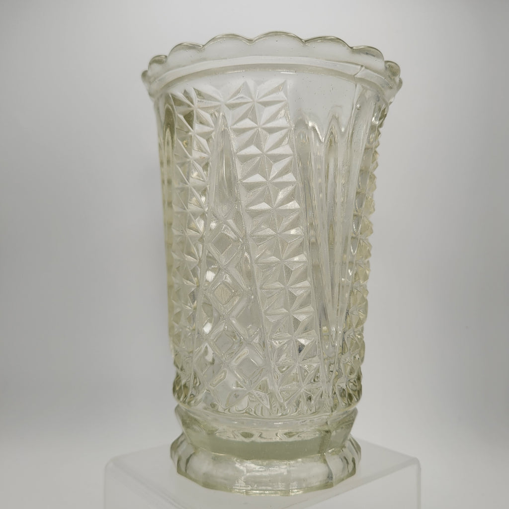 Victorian Pressed Glass “CELERY” Vase — Sowerby, England c. 1885–1895