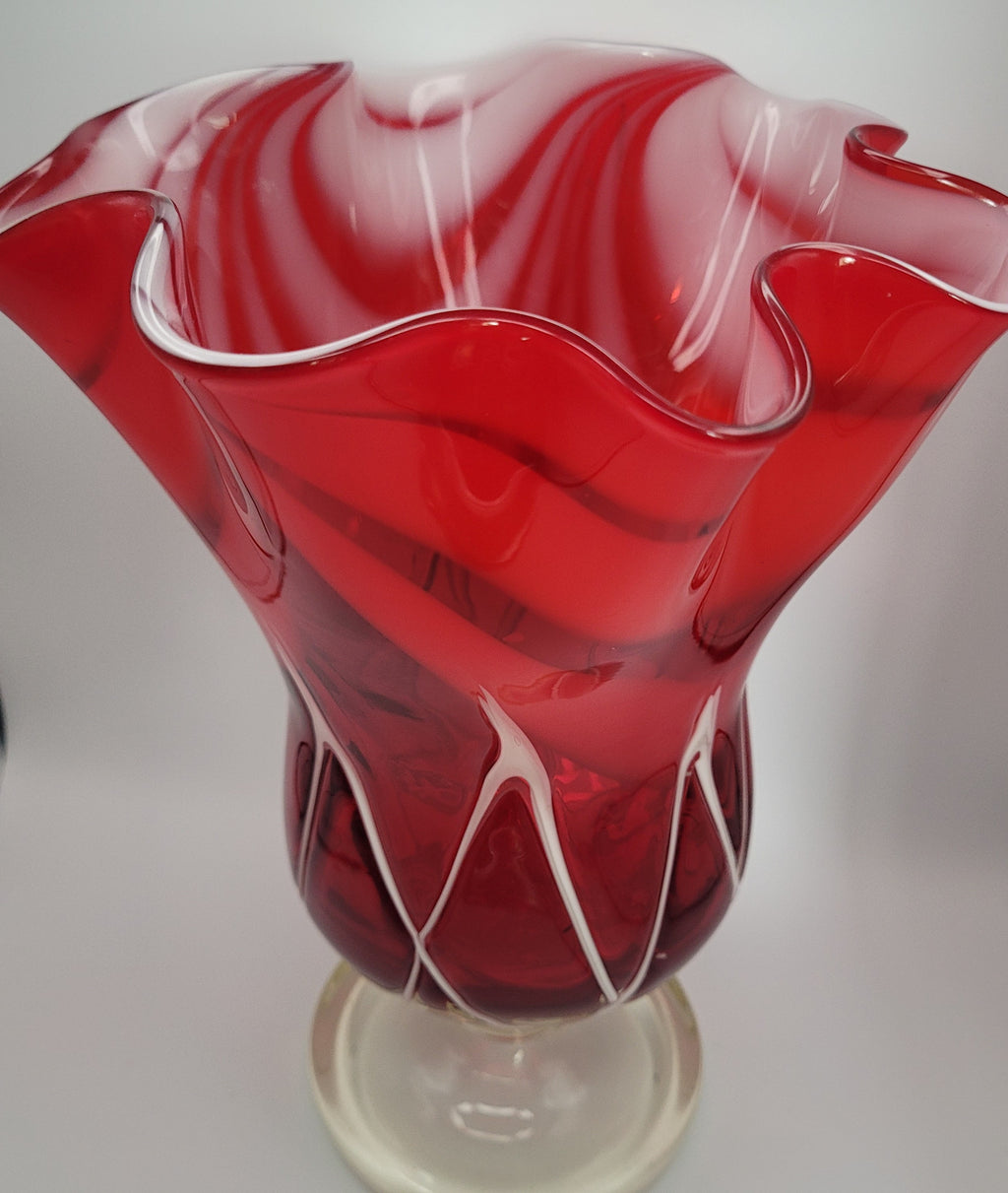 Murano attributed Fazzoletto Vase. "Magnificent" circa 1950s.