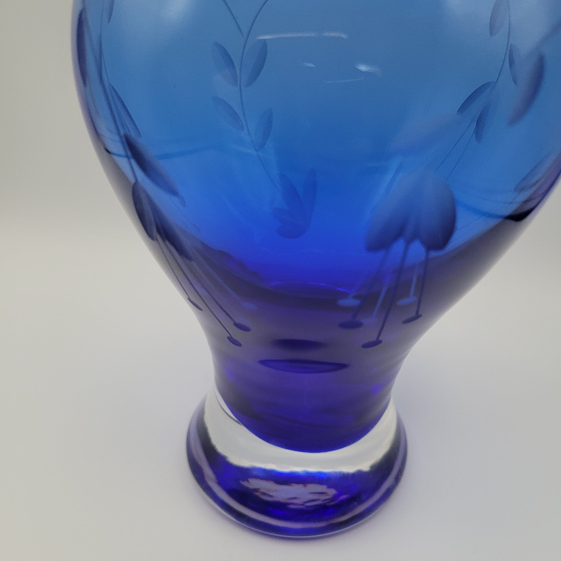 Duiske hand-blown baluster vase. Handmade Irish Studio Glass