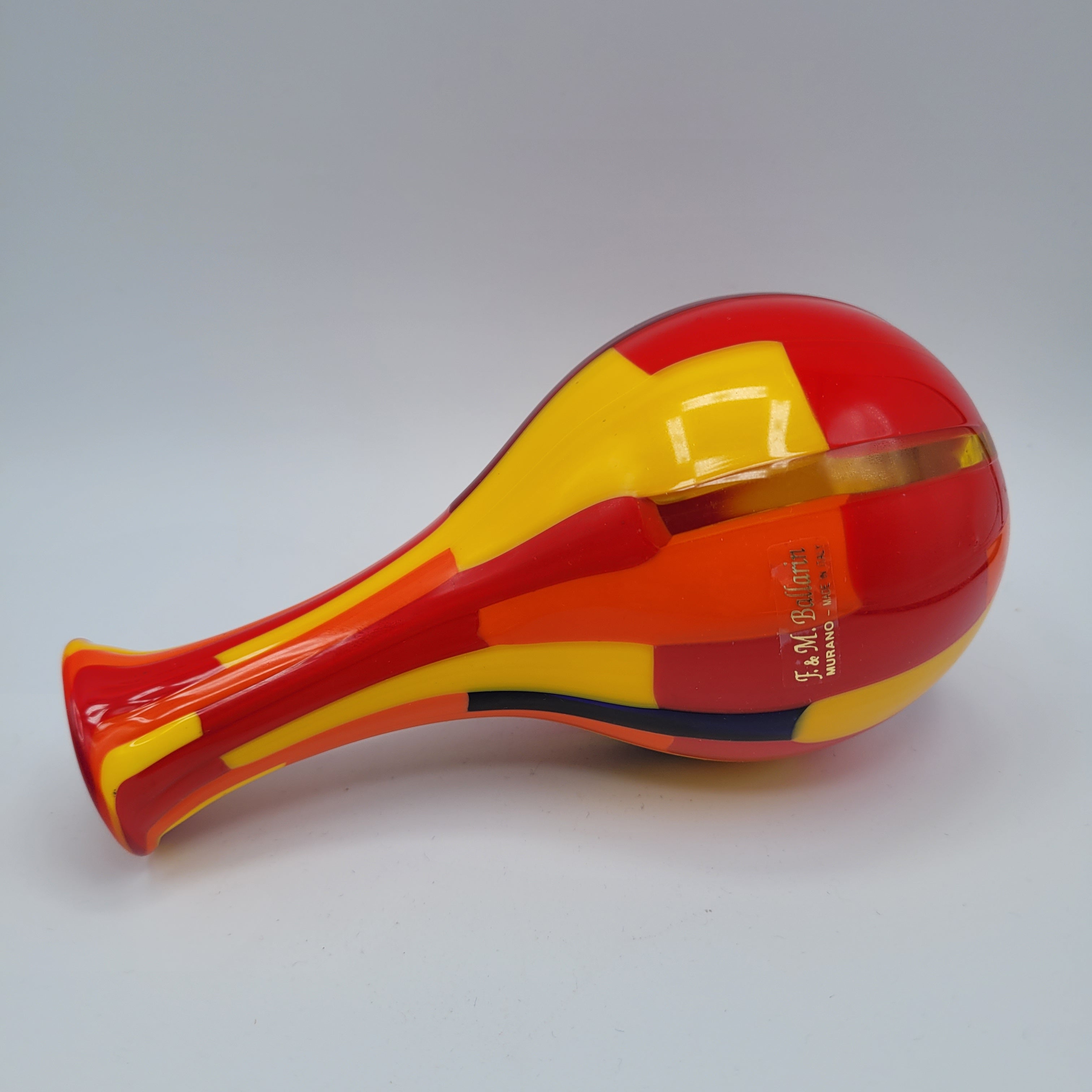 Glorious Murano Pezzato Baluster Vase. Signed, labelled w/COA.