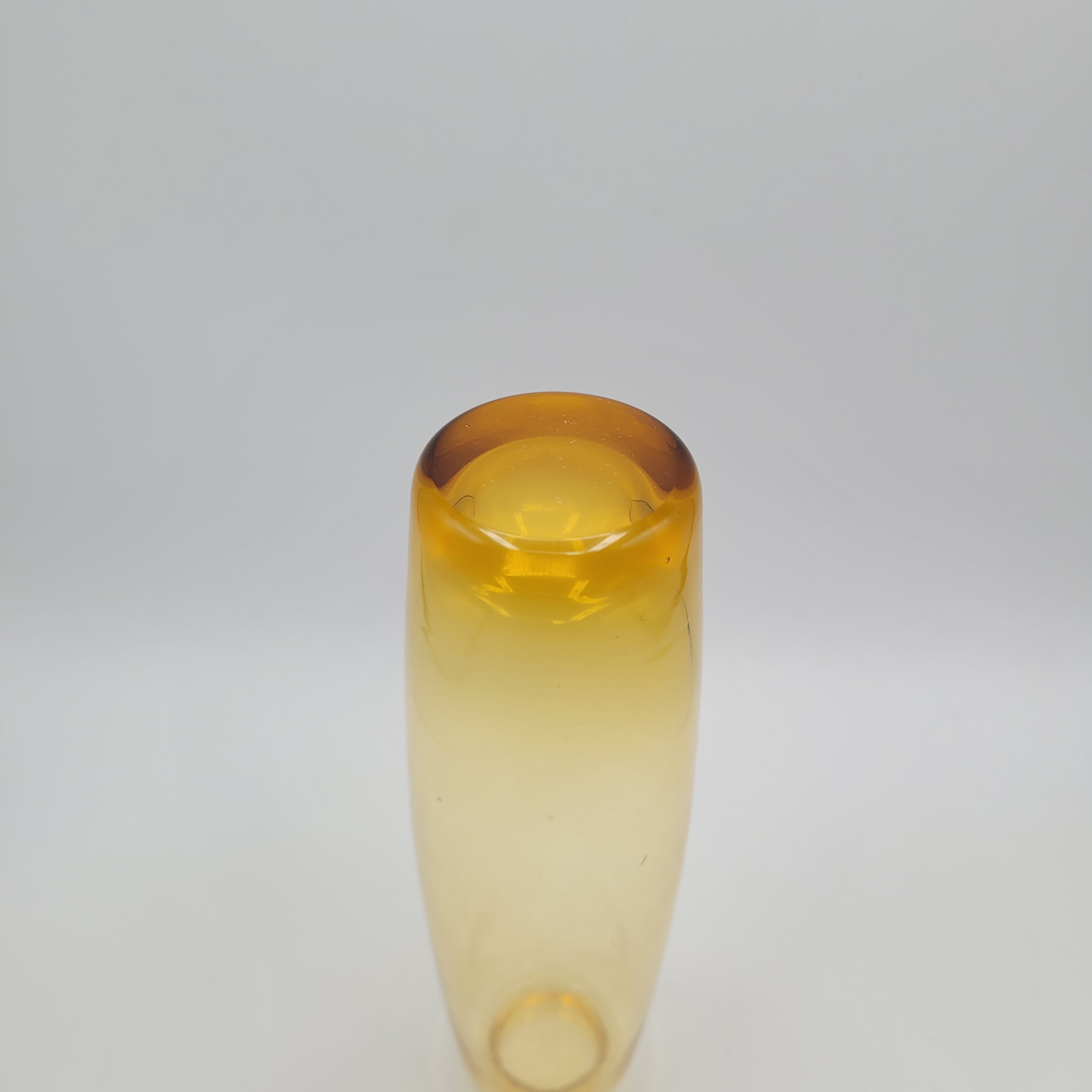 Pair of Scandinavian Modernist Glass Vases – Amber & Teal, 1960s–70s...so stylish 😎