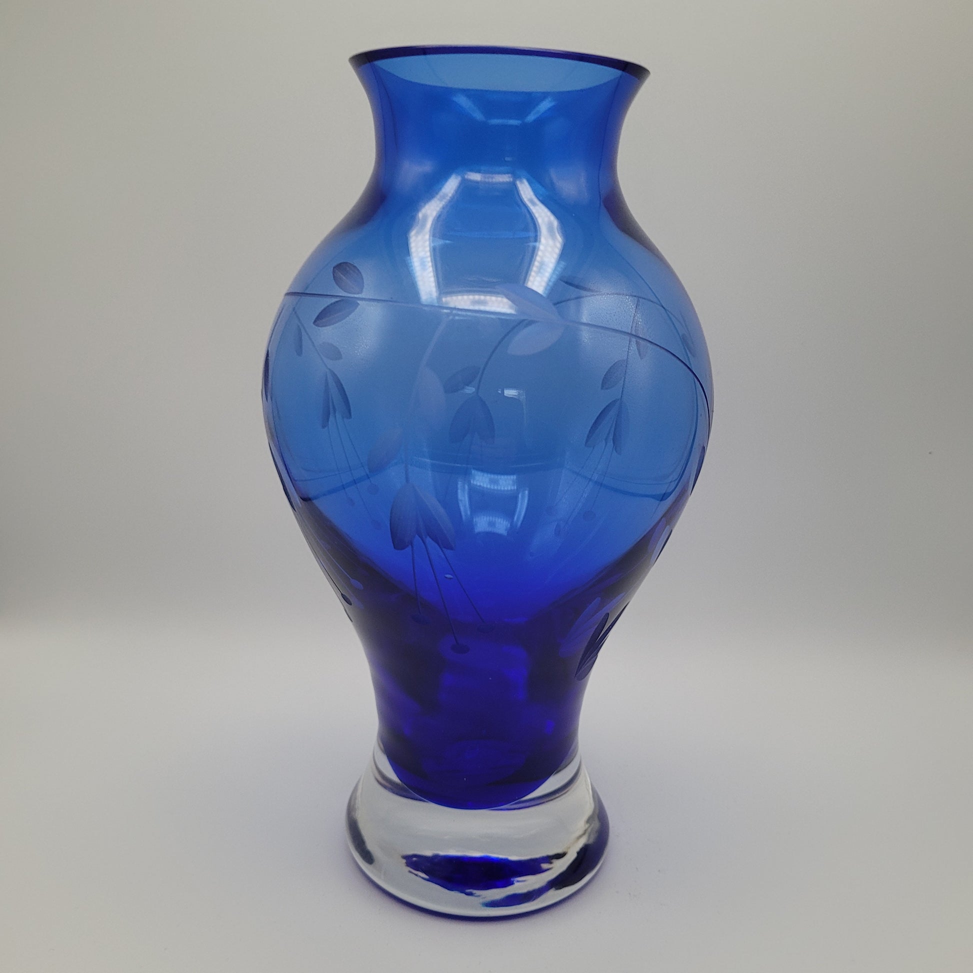Duiske hand-blown baluster vase. Handmade Irish Studio Glass
