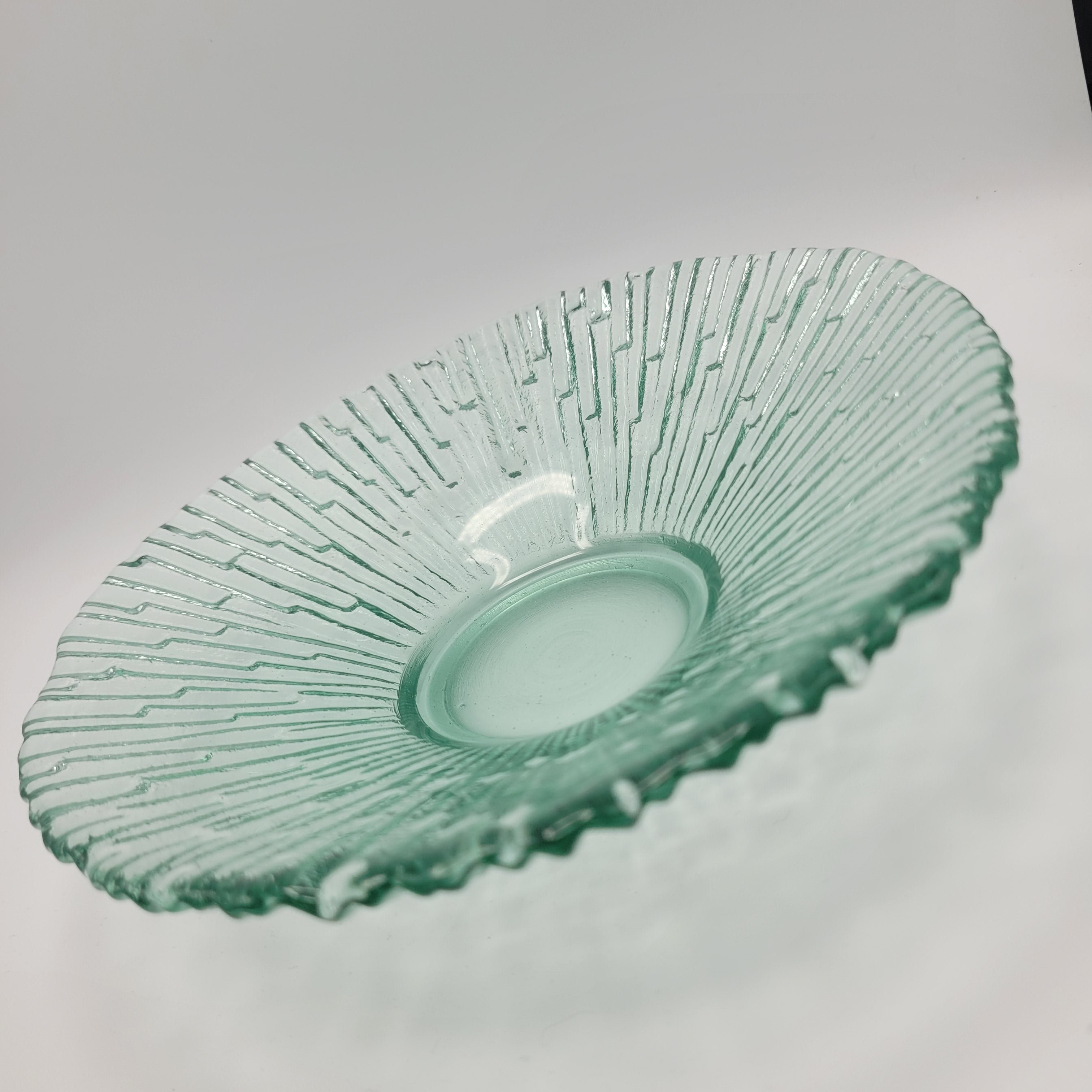 Ice crystal bowl By Paval Pànek, Czechoslovakian Art Glass late 70s early 80s