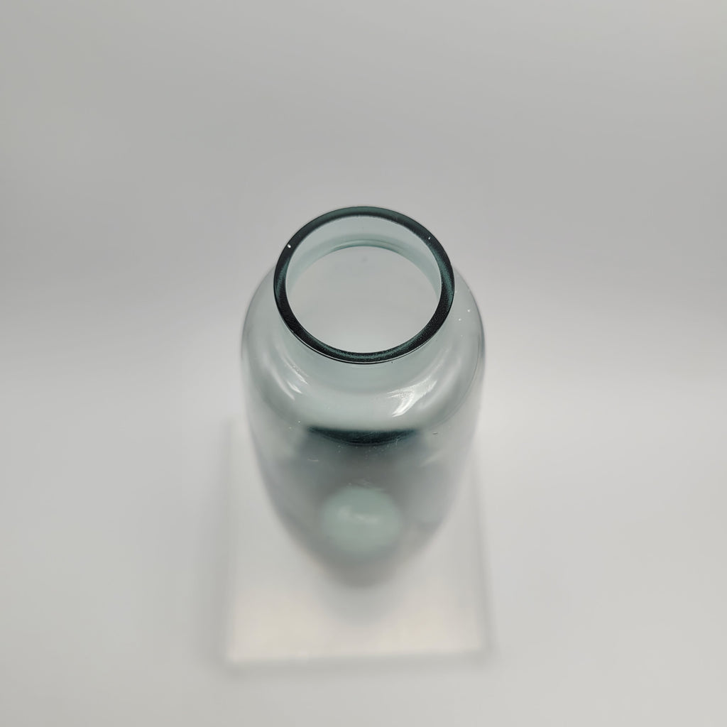 Pair of Scandinavian Modernist Glass Vases – Amber & Teal, 1960s–70s...so stylish 😎