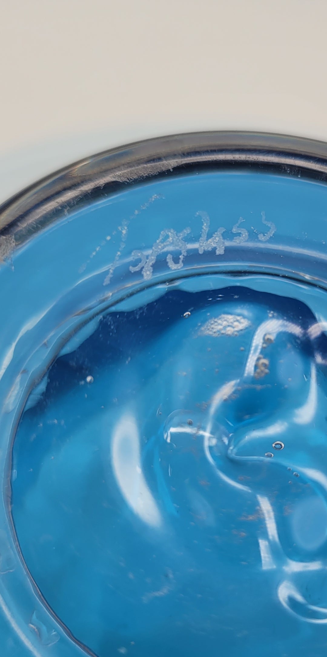 Hand-Blown Blue Footed Studio Art Glass Bowl — Bohemian, c.1960s–70s