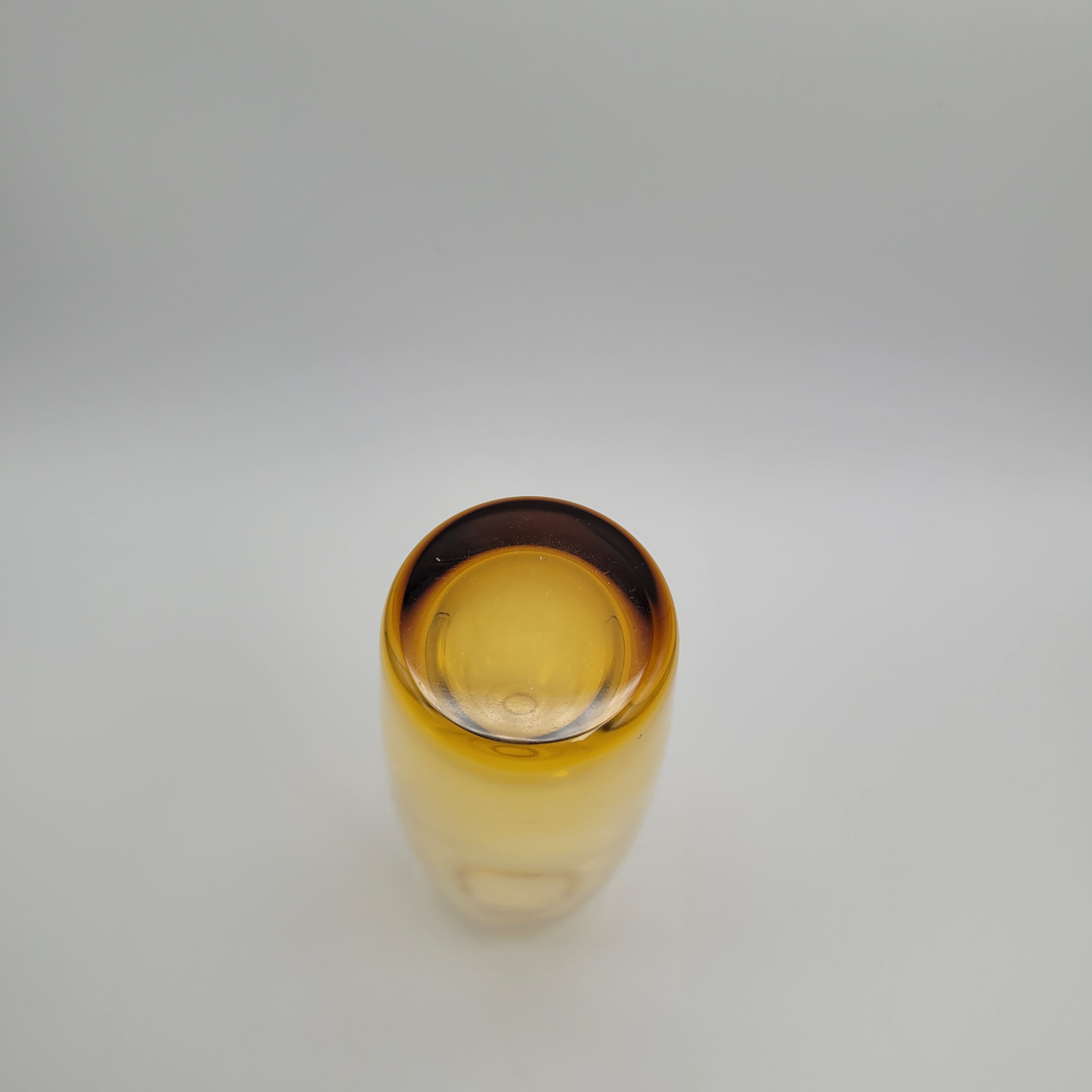 Pair of Scandinavian Modernist Glass Vases – Amber & Teal, 1960s–70s...so stylish 😎