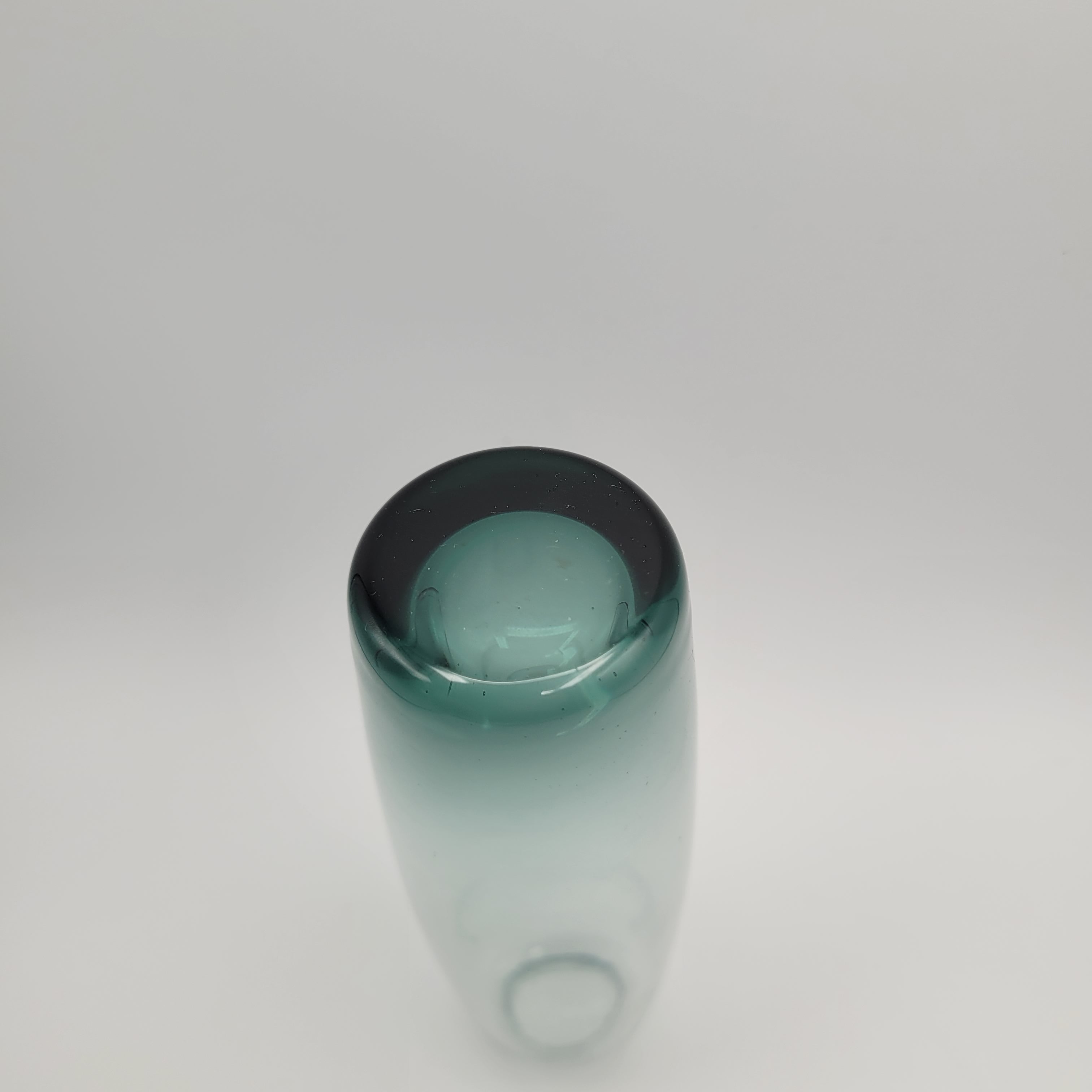 Pair of Scandinavian Modernist Glass Vases – Amber & Teal, 1960s–70s...so stylish 😎