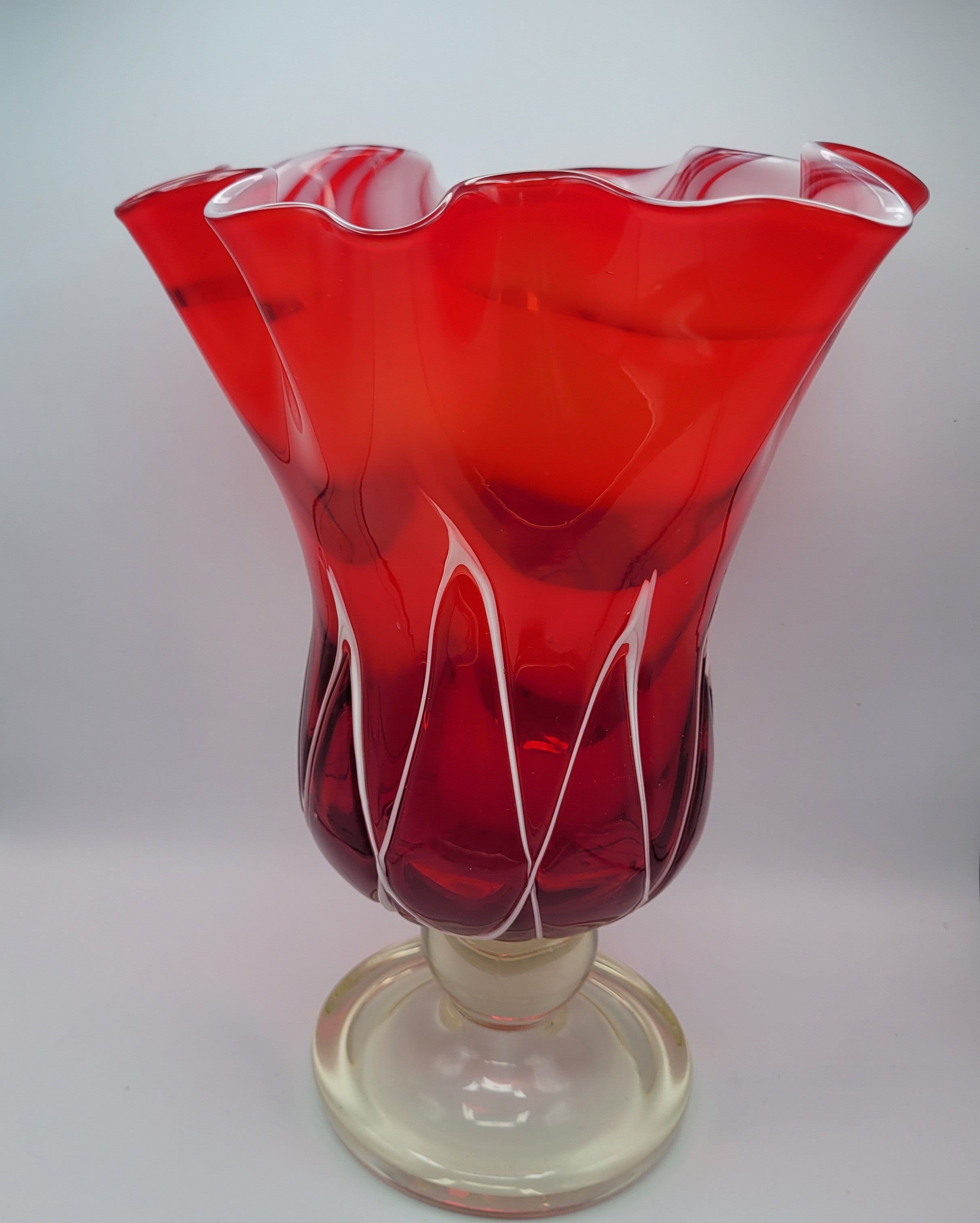 Murano attributed Fazzoletto Vase. "Magnificent" circa 1950s.