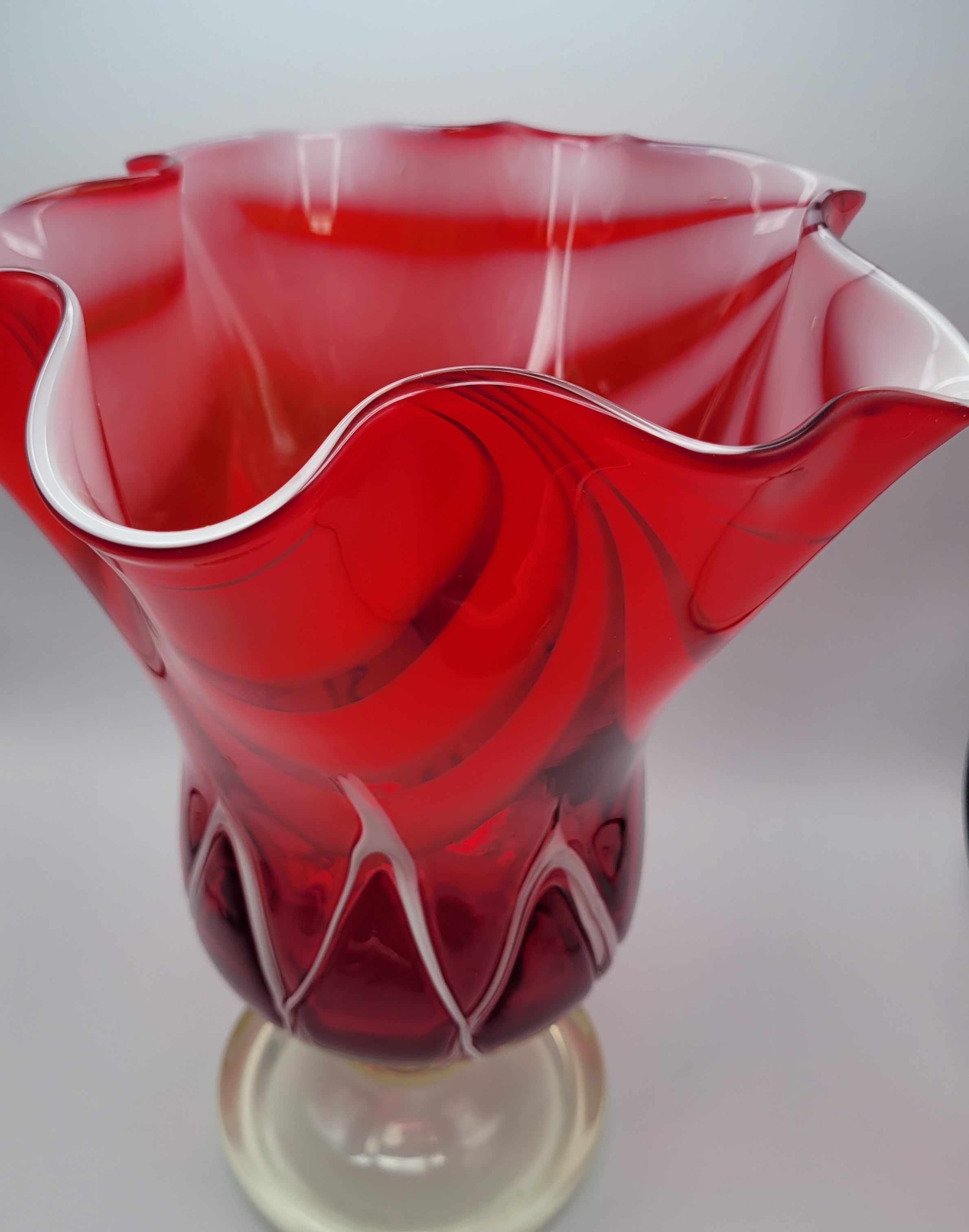 Murano attributed Fazzoletto Vase. "Magnificent" circa 1950s.