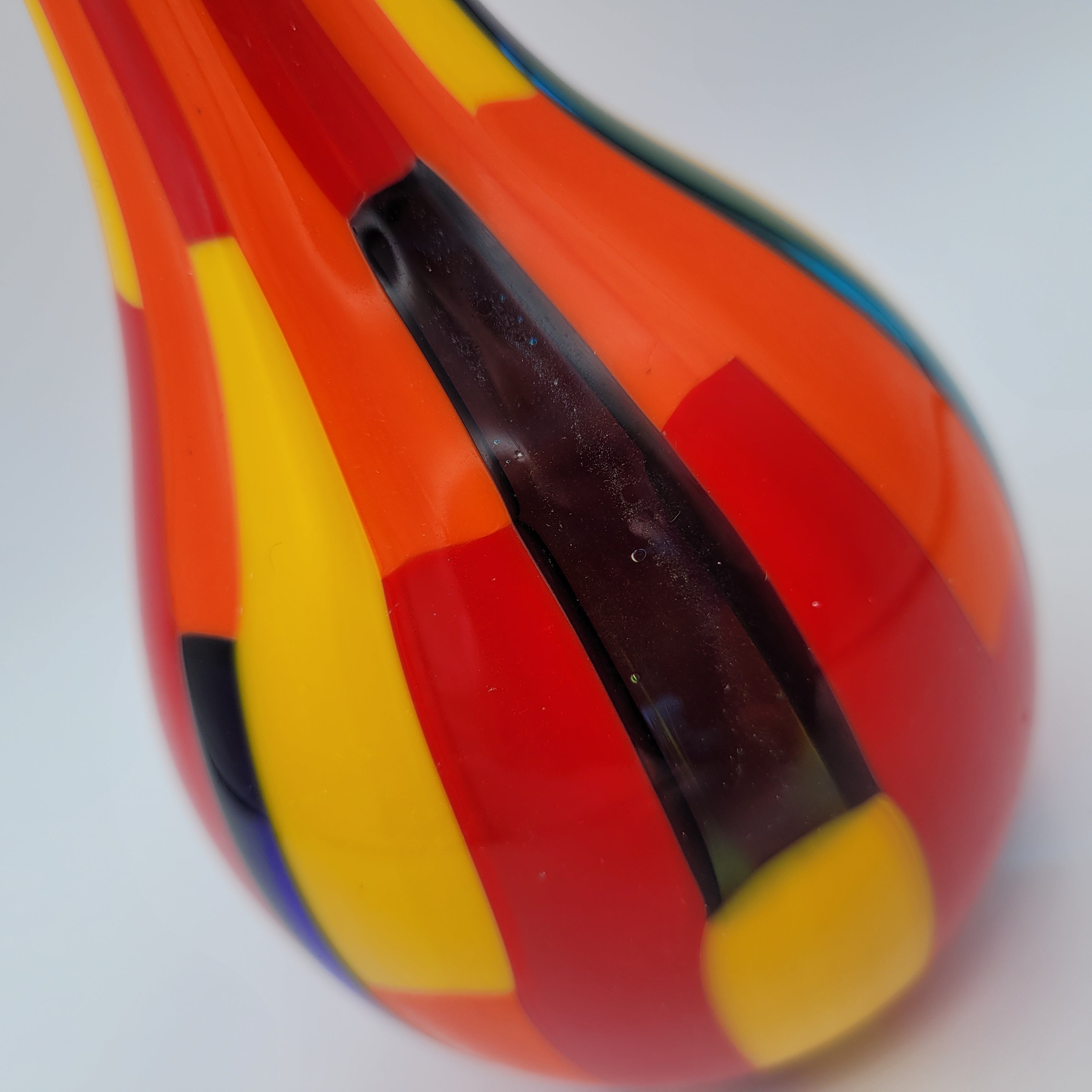 Glorious Murano Pezzato Baluster Vase. Signed, labelled w/COA.