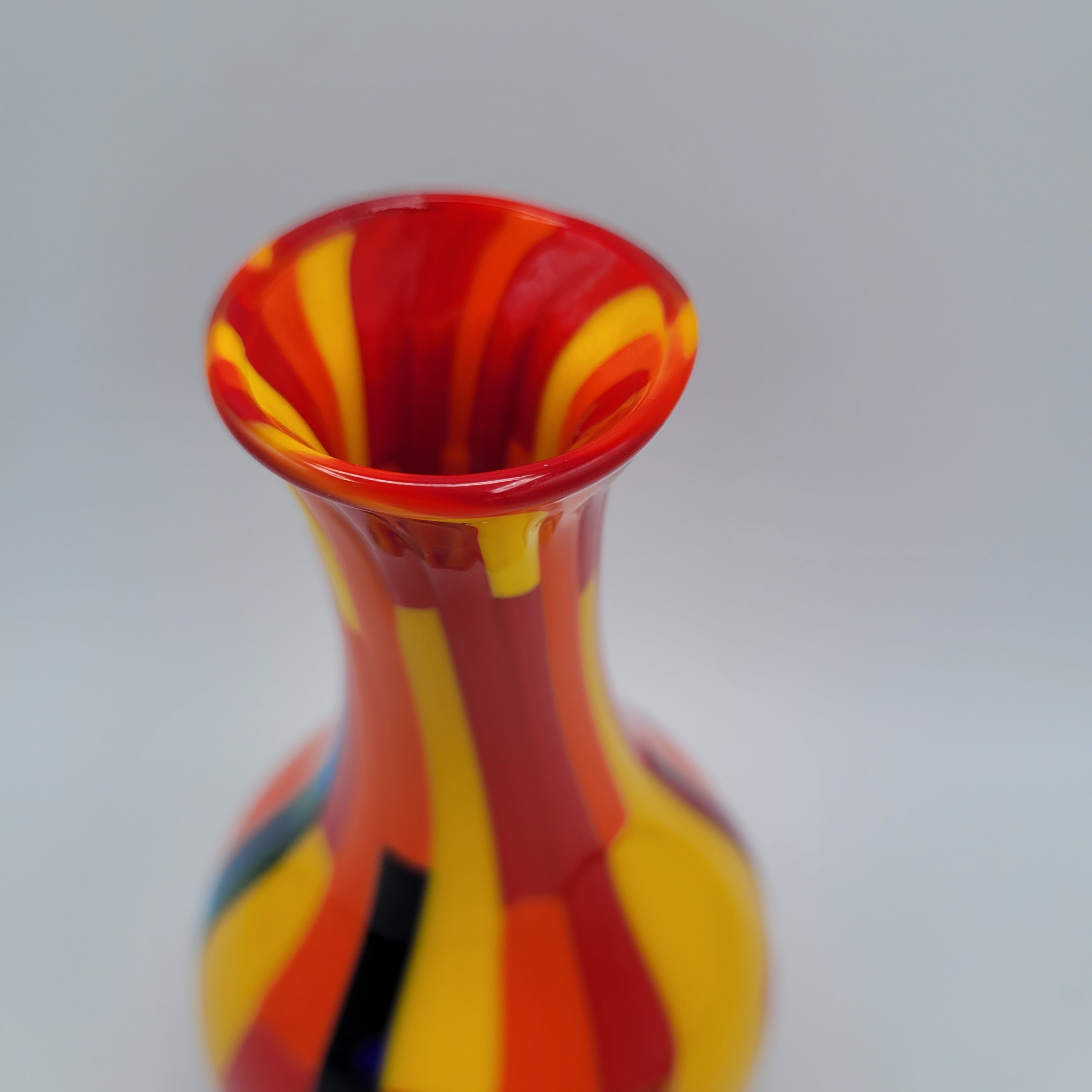 Glorious Murano Pezzato Baluster Vase. Signed, labelled w/COA.