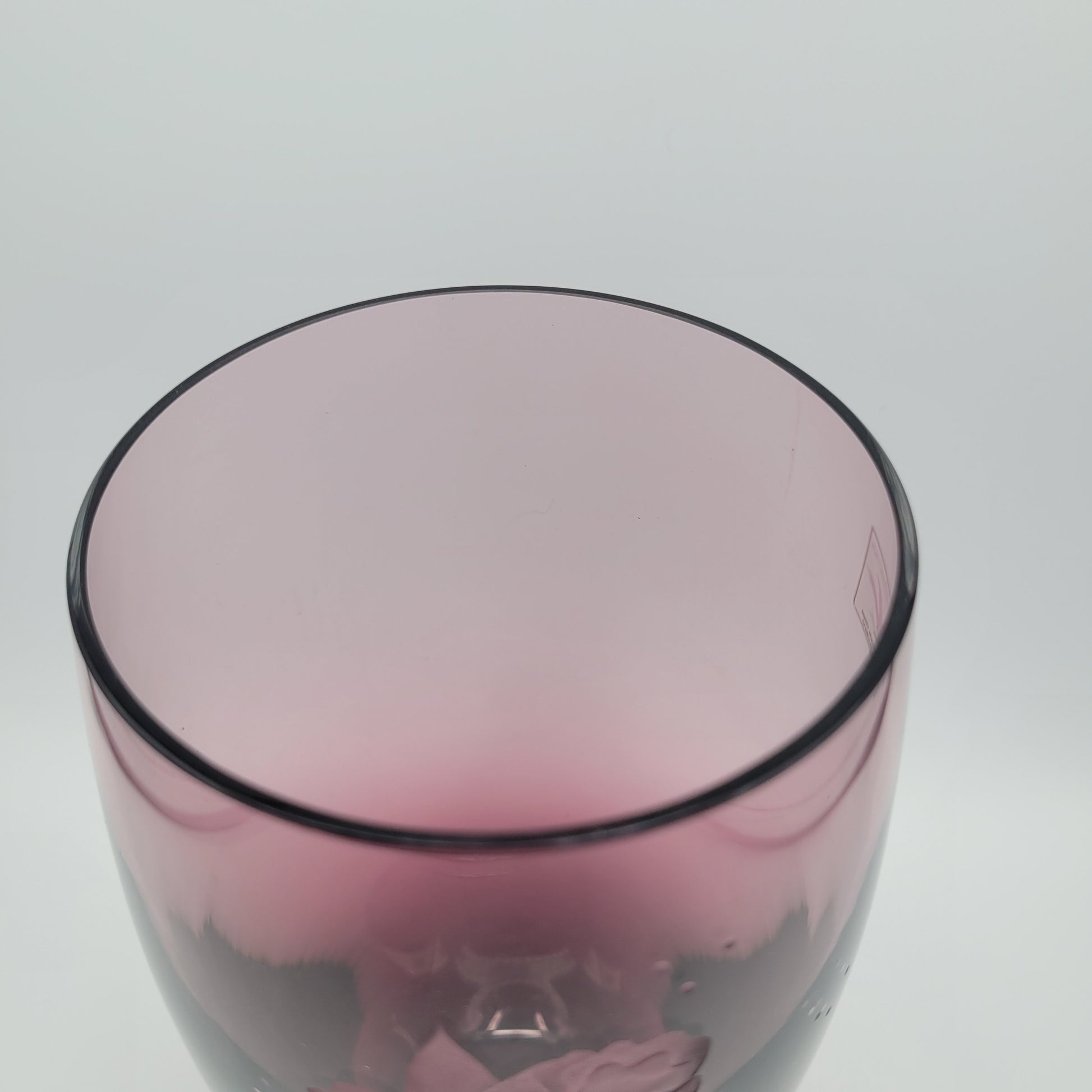 Caithness Vase, Rose etched 1970s or earlier...with label