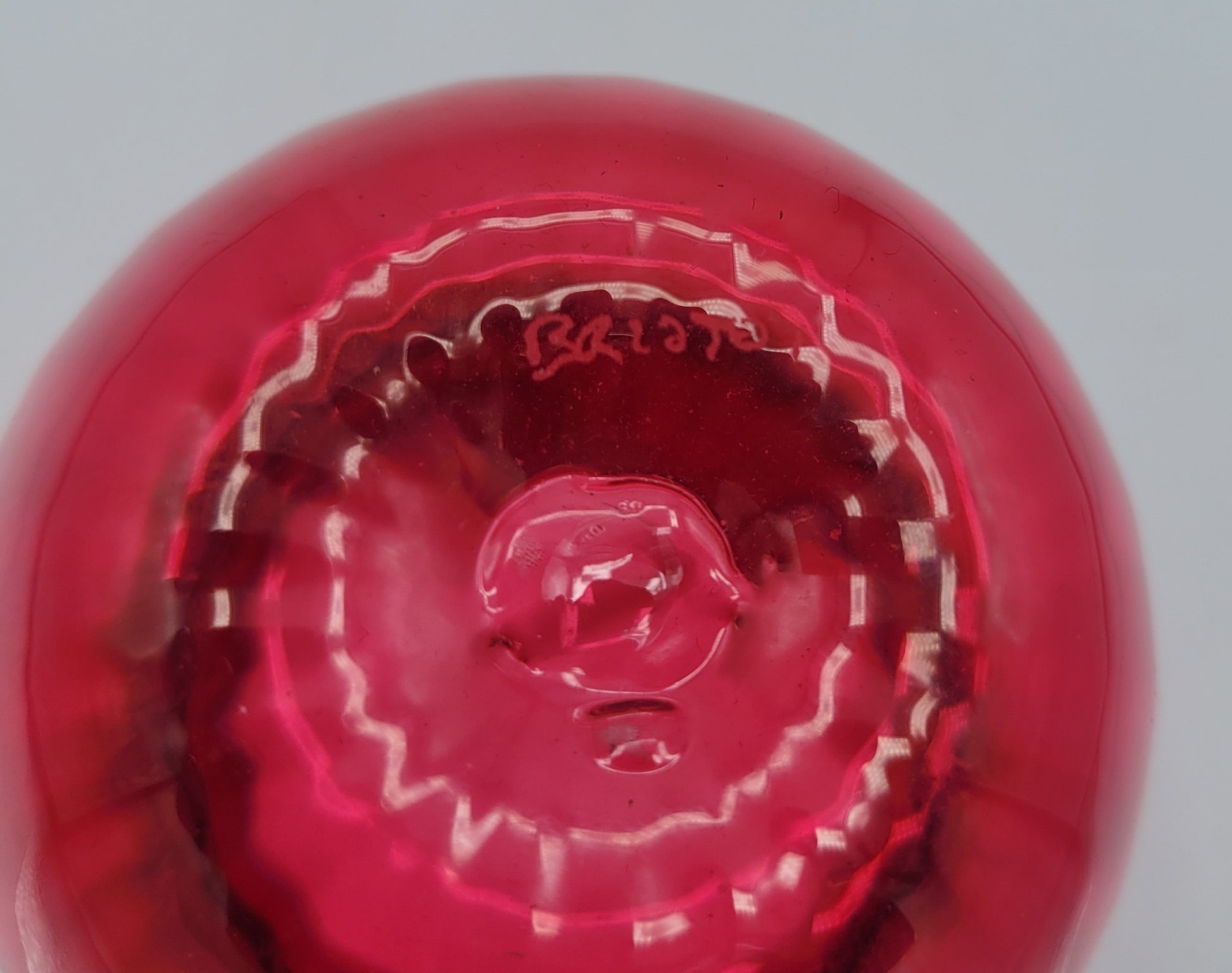 Bristol Ruby glass tealight holder ... from the Bristol blue company