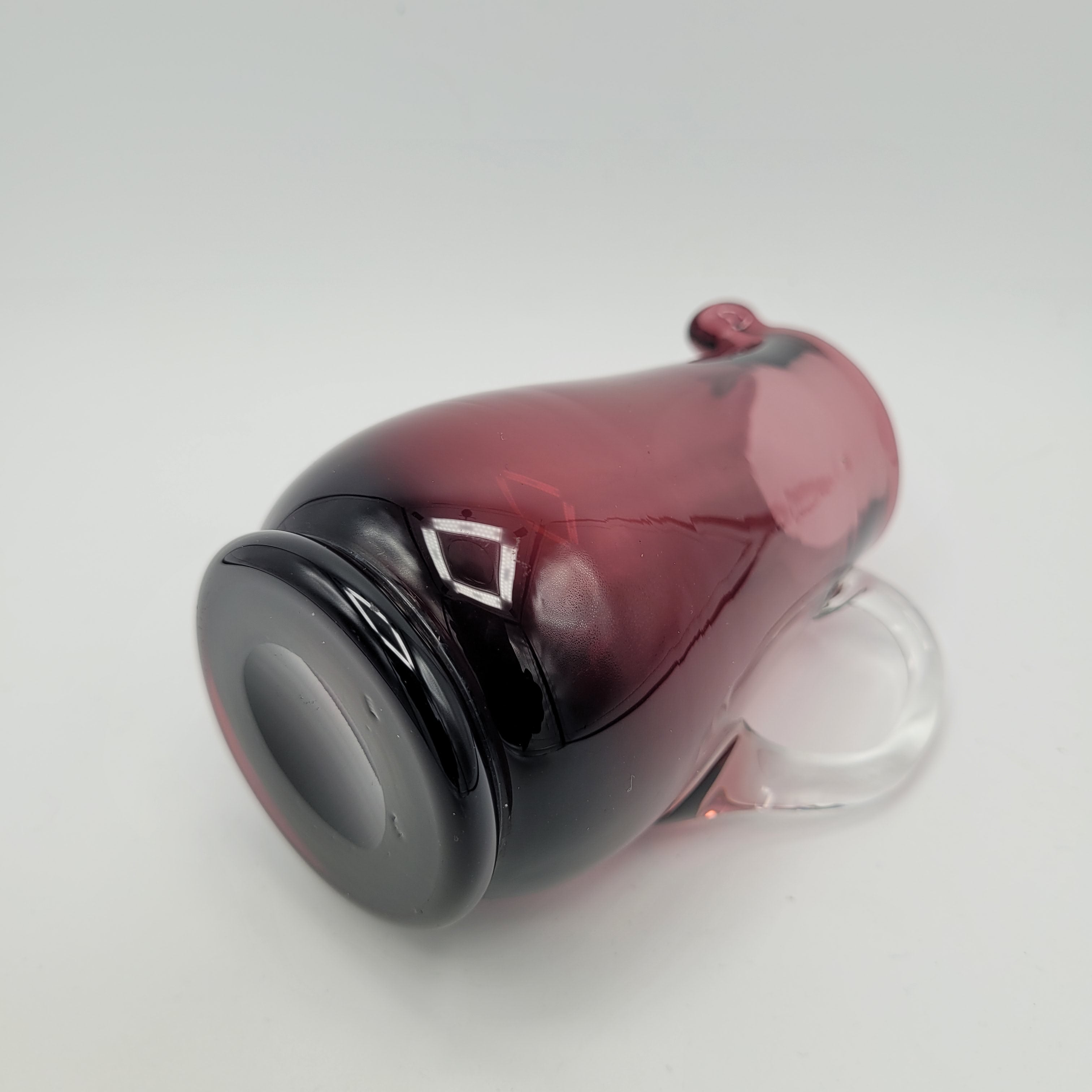 Glorious little hand-blown amethyst jug. MCM 1960s