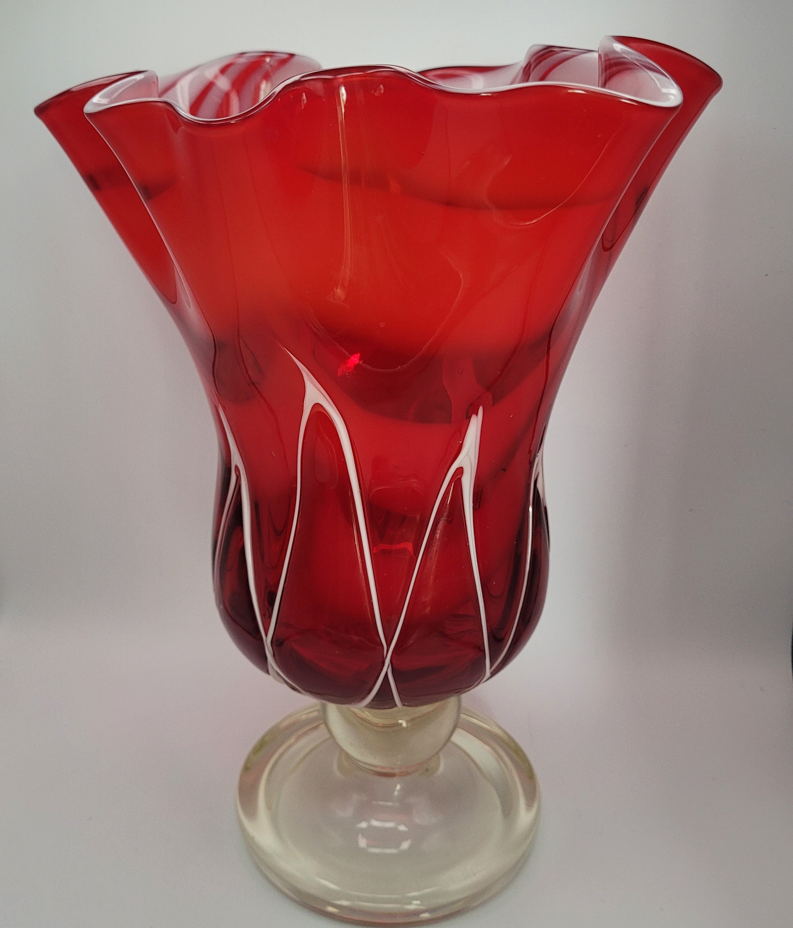 Murano attributed Fazzoletto Vase. "Magnificent" circa 1950s.