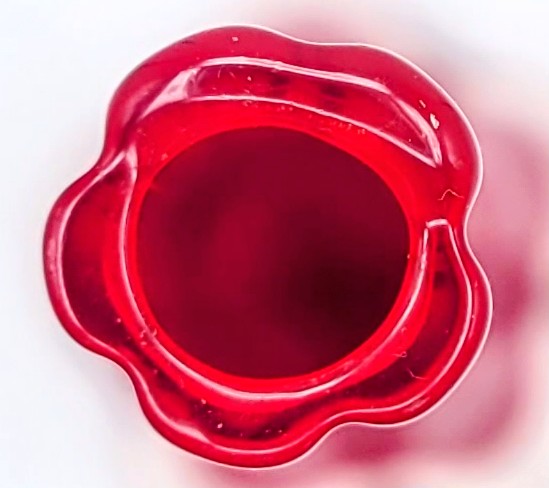 Tall Red Cased Glass Bud Vase — Mid-Century Modern Elegance (28 cm)