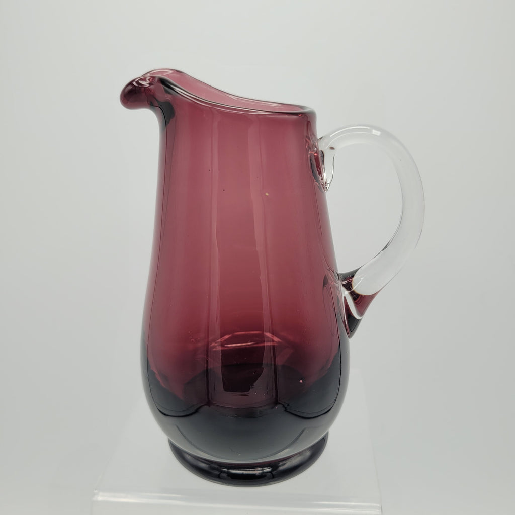Glorious little hand-blown amethyst jug. MCM 1960s