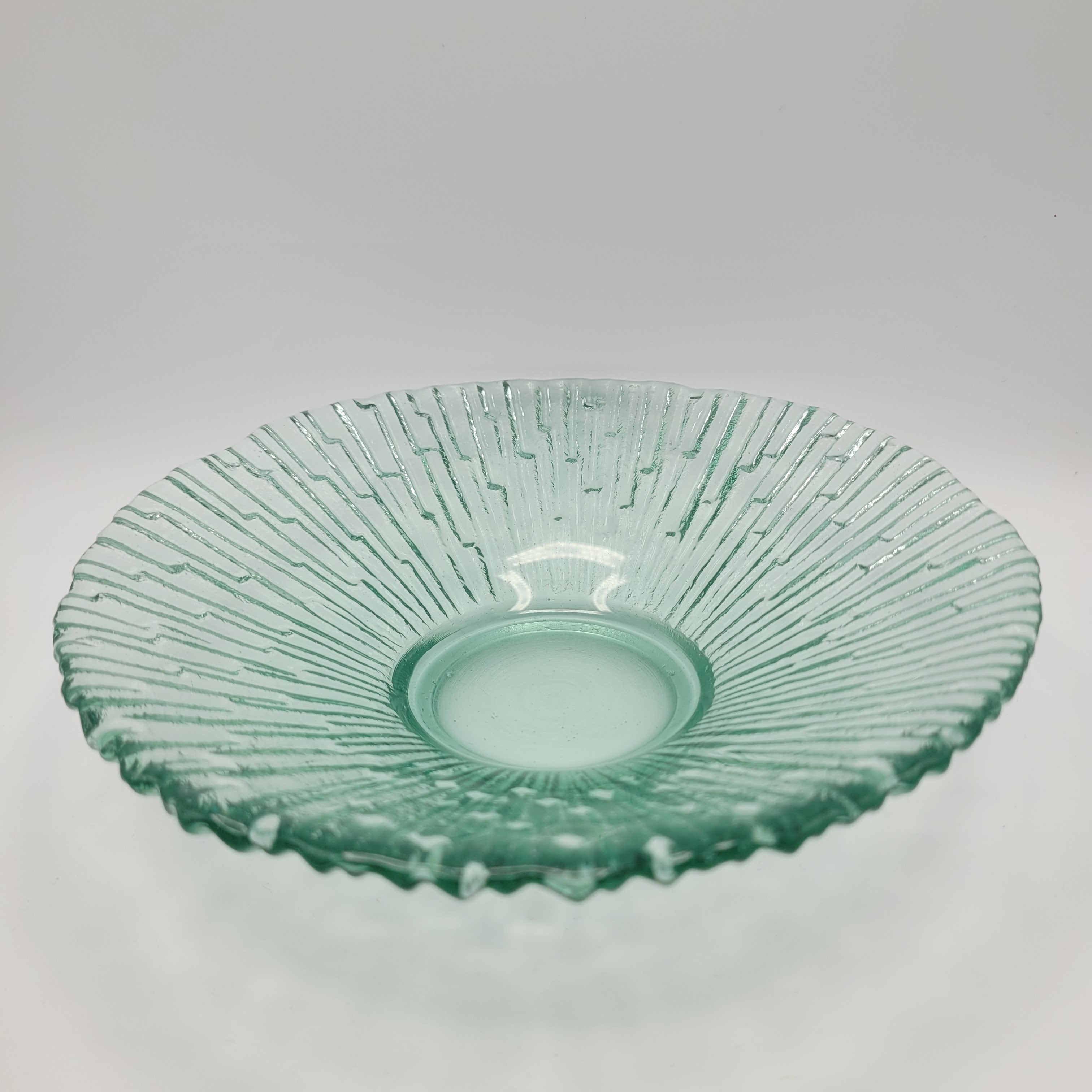Ice crystal bowl By Paval Pànek, Czechoslovakian Art Glass late 70s early 80s