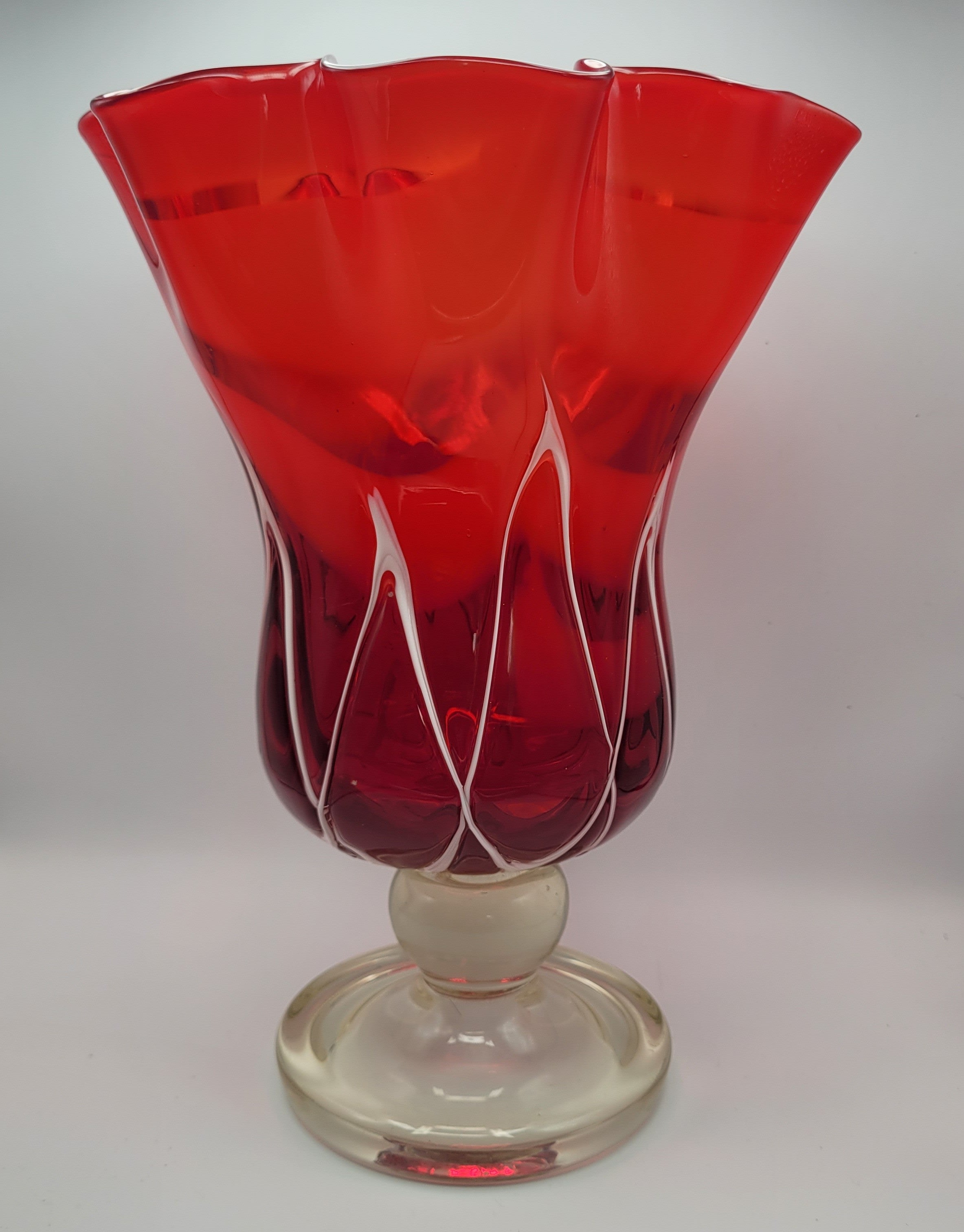 Murano attributed Fazzoletto Vase. "Magnificent" circa 1950s.