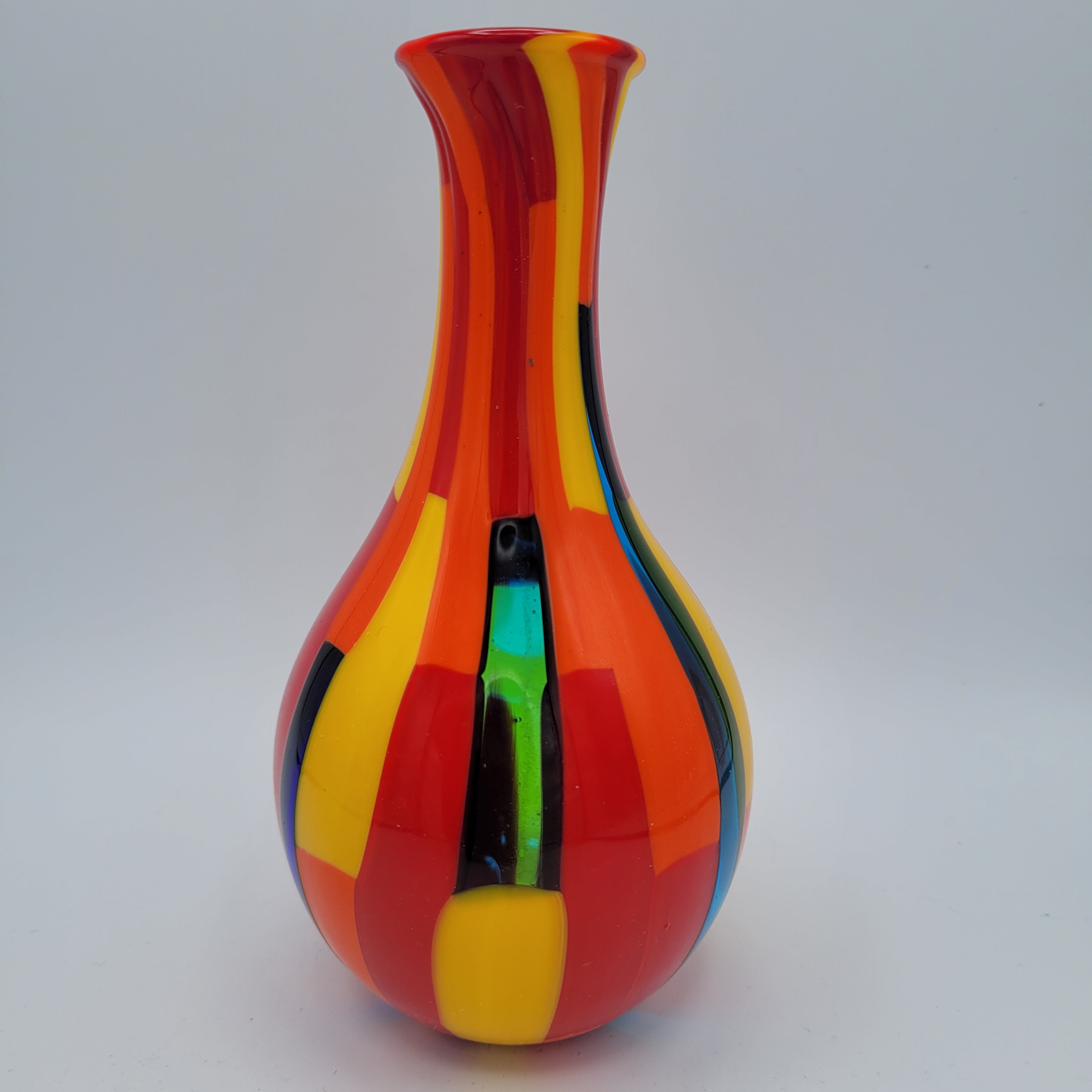 Glorious Murano Pezzato Baluster Vase. Signed, labelled w/COA.