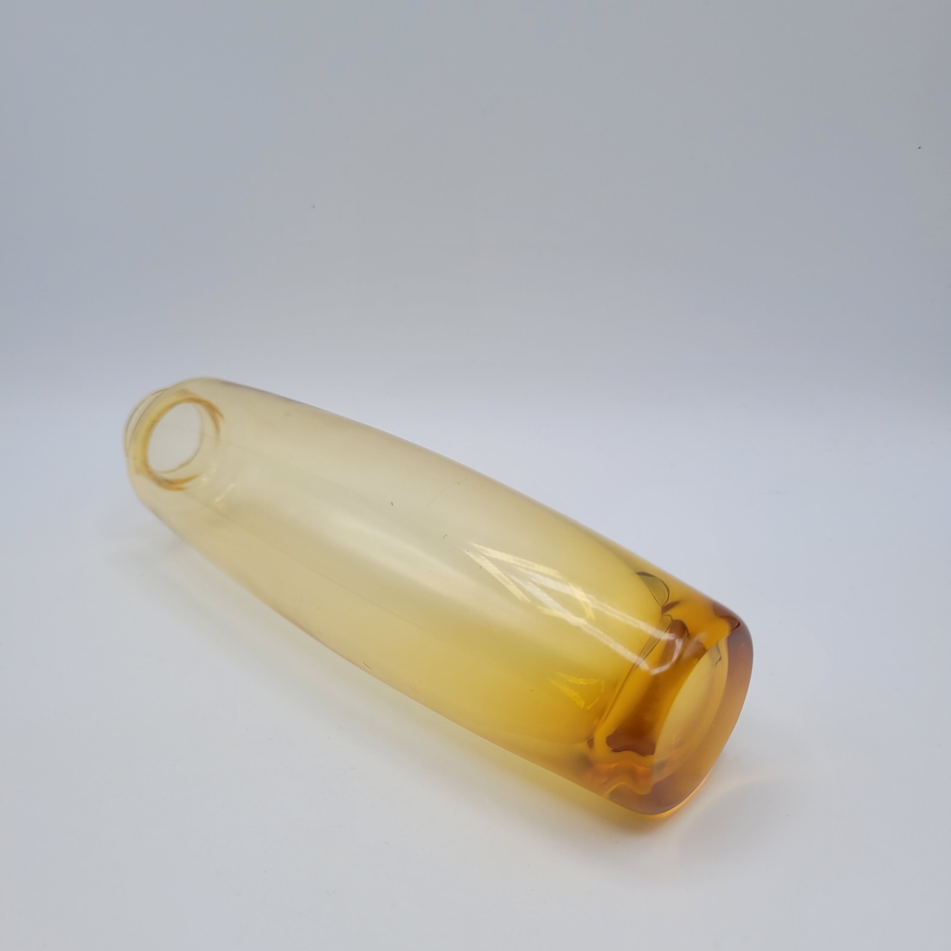 Pair of Scandinavian Modernist Glass Vases – Amber & Teal, 1960s–70s...so stylish 😎