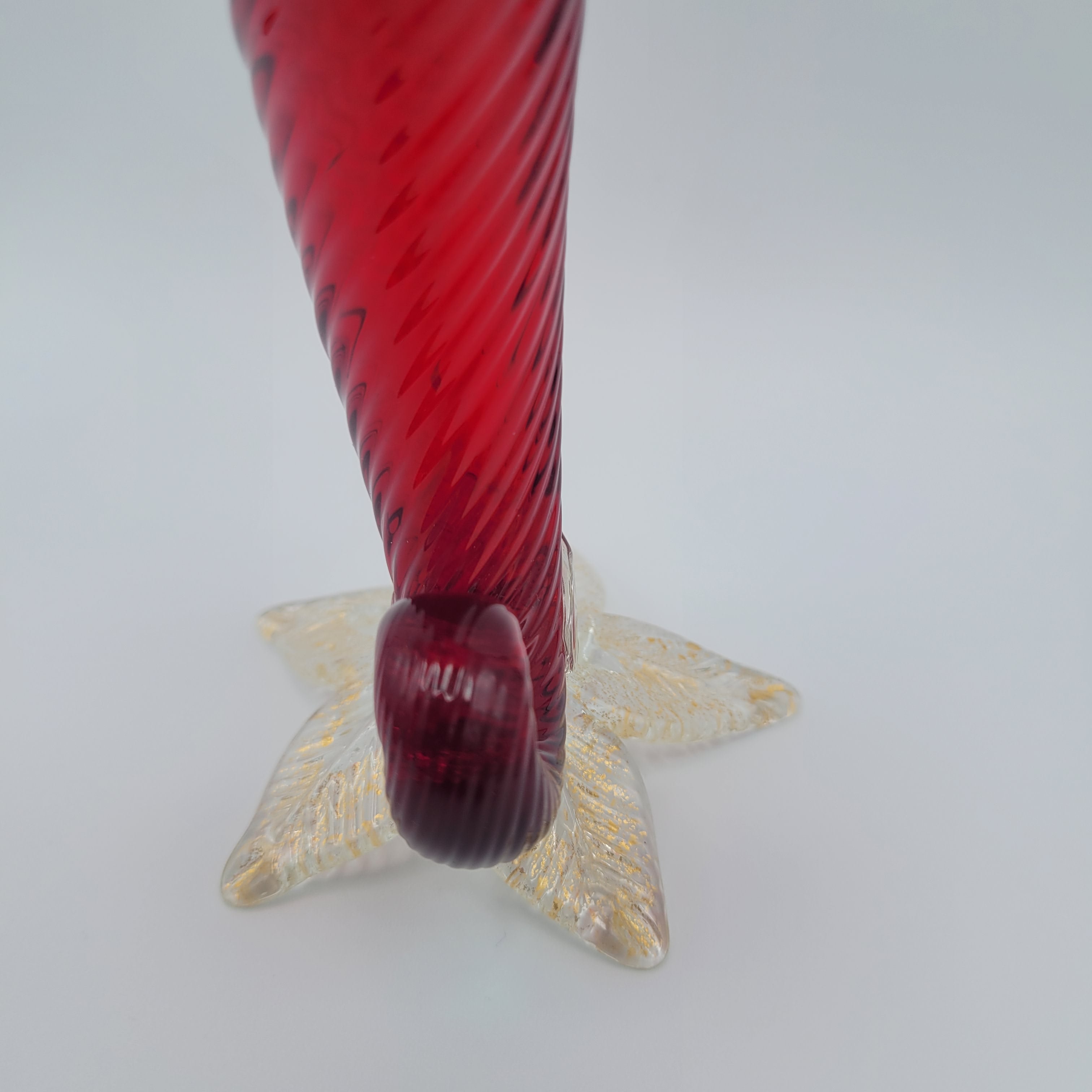 Mid 20th century art glass Cornucopia vase Murano School circa 1950s