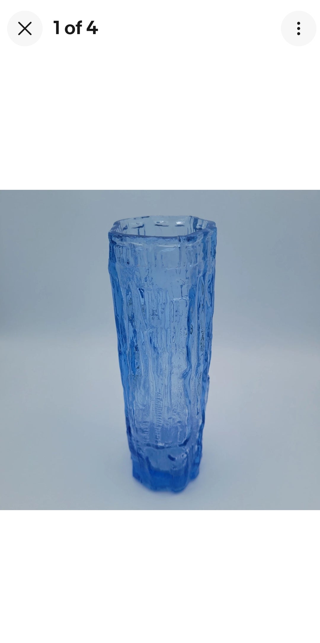 Ravenhead "Bark Effect" ice blue vase. Brrr