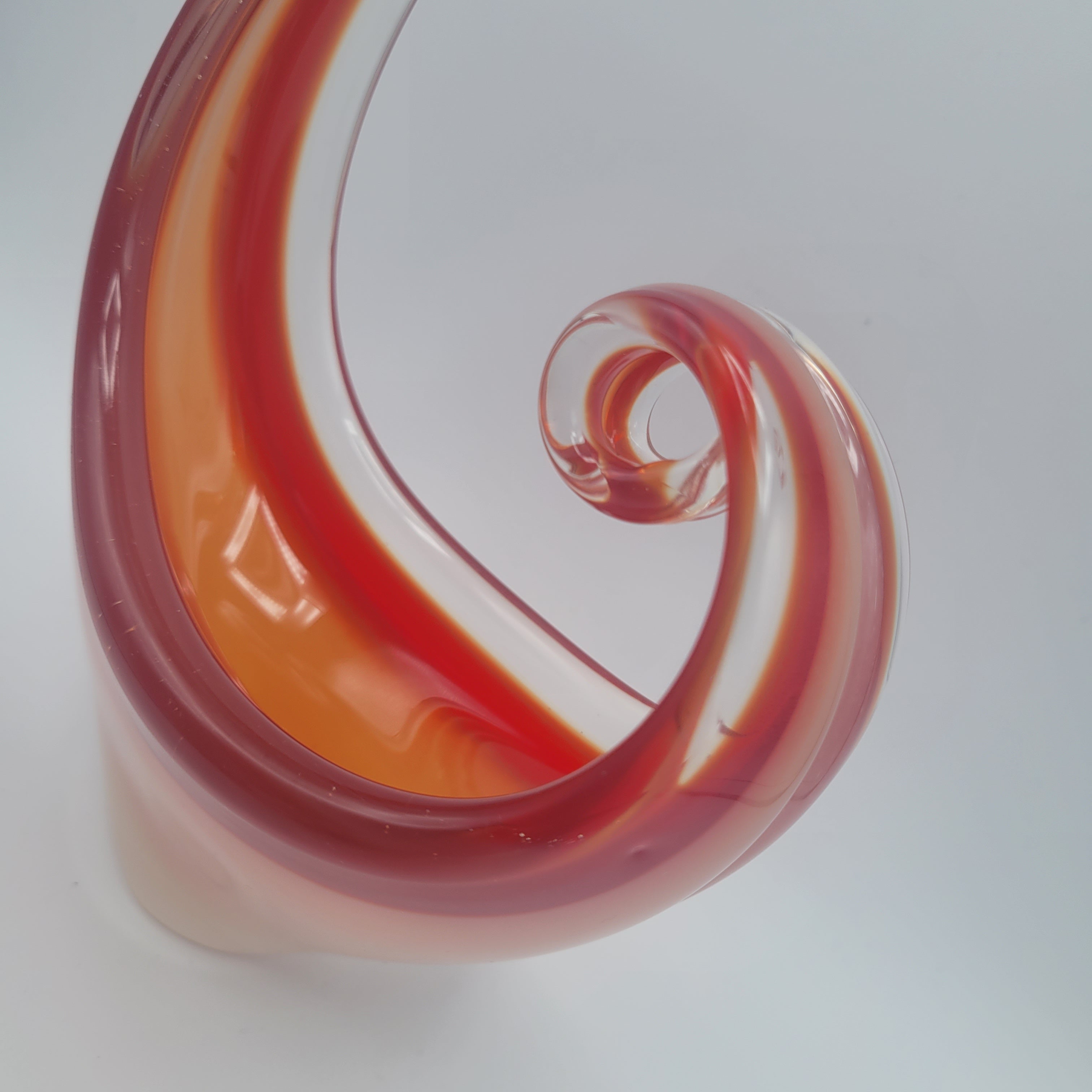 MCM Viartec THF Spanish art glass free form sculpture. Hand-blown. Hot Pink 🔥1960s Glows in UV light