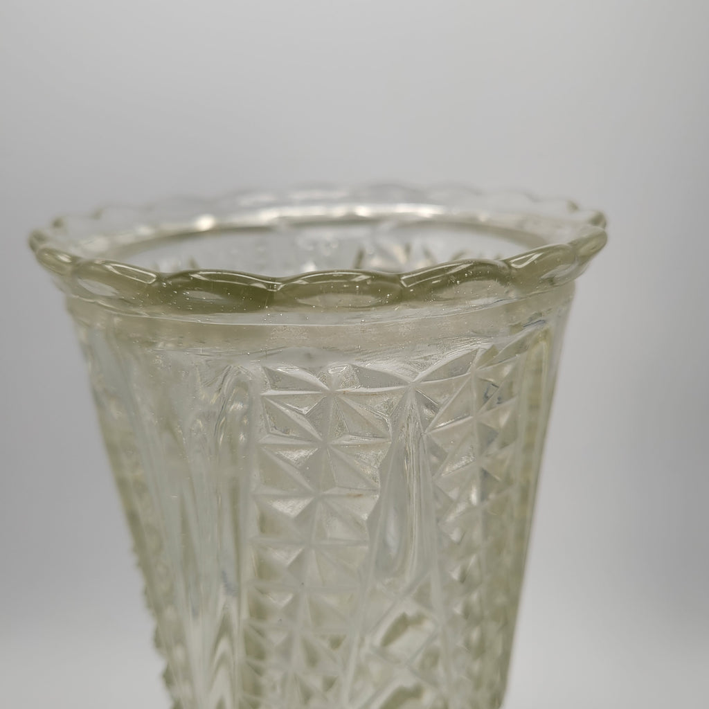 Victorian Pressed Glass “CELERY” Vase — Sowerby, England c. 1885–1895