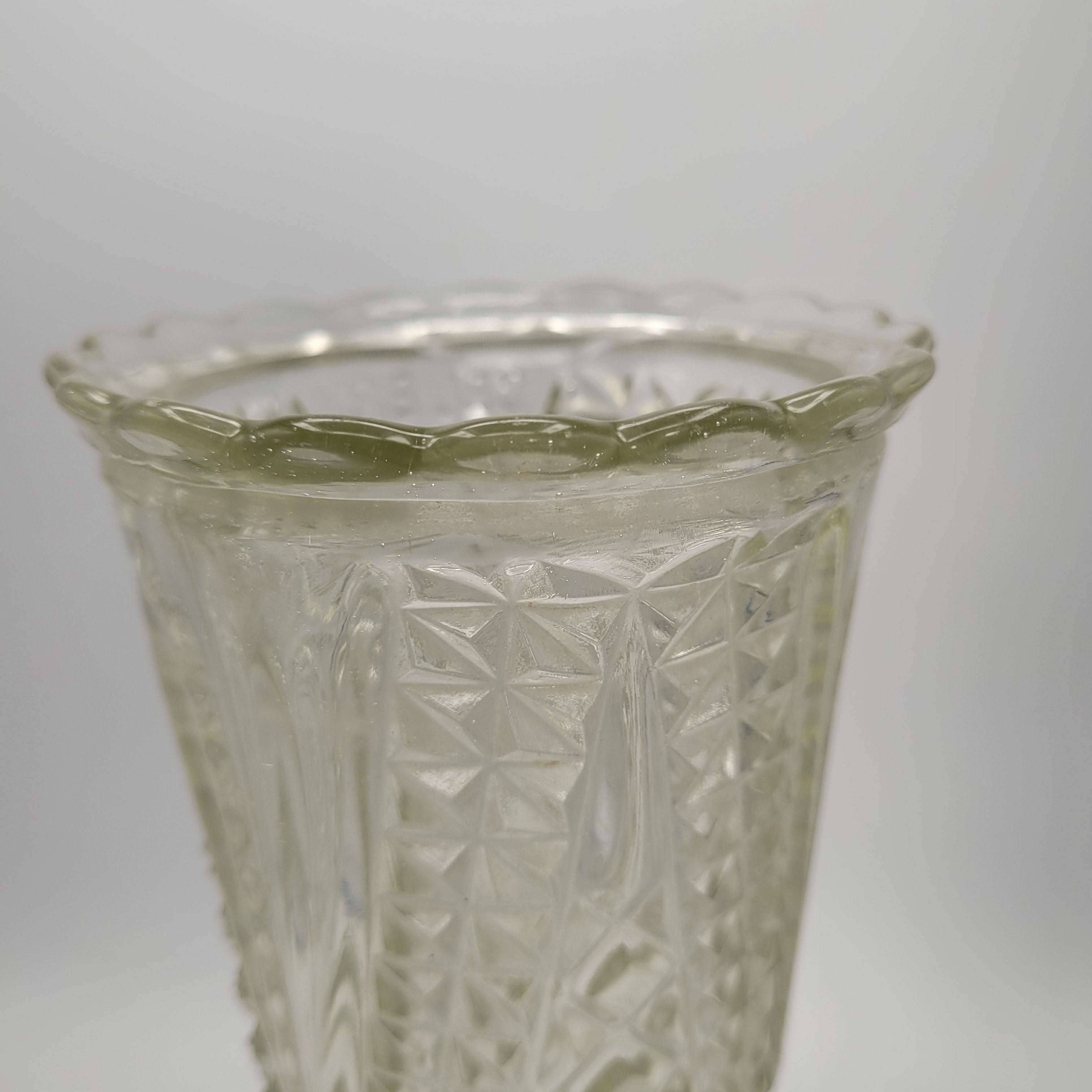 Victorian Pressed Glass “CELERY” Vase — Sowerby, England c. 1885–1895