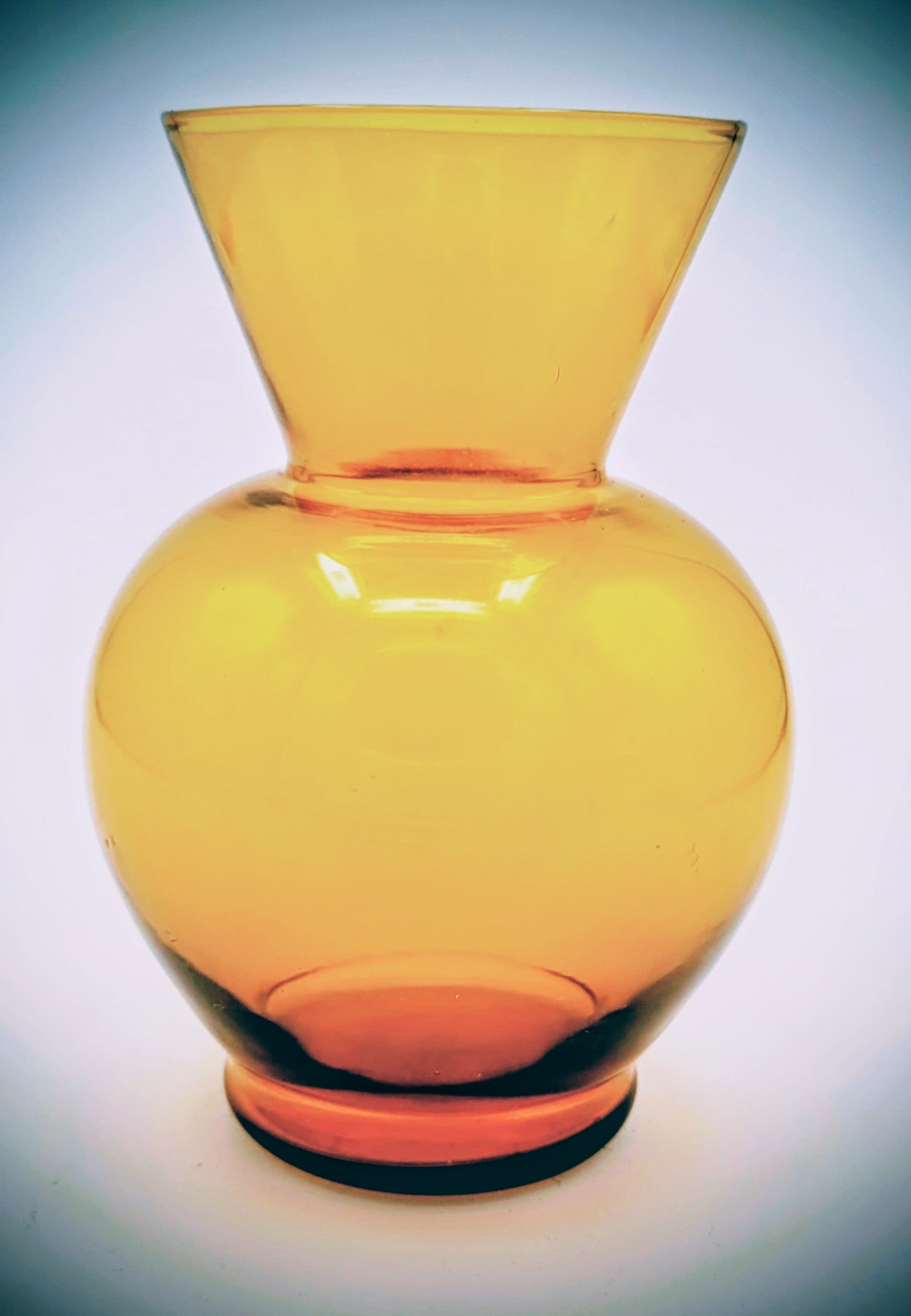 Hand-blown posy vase circa 1950s.