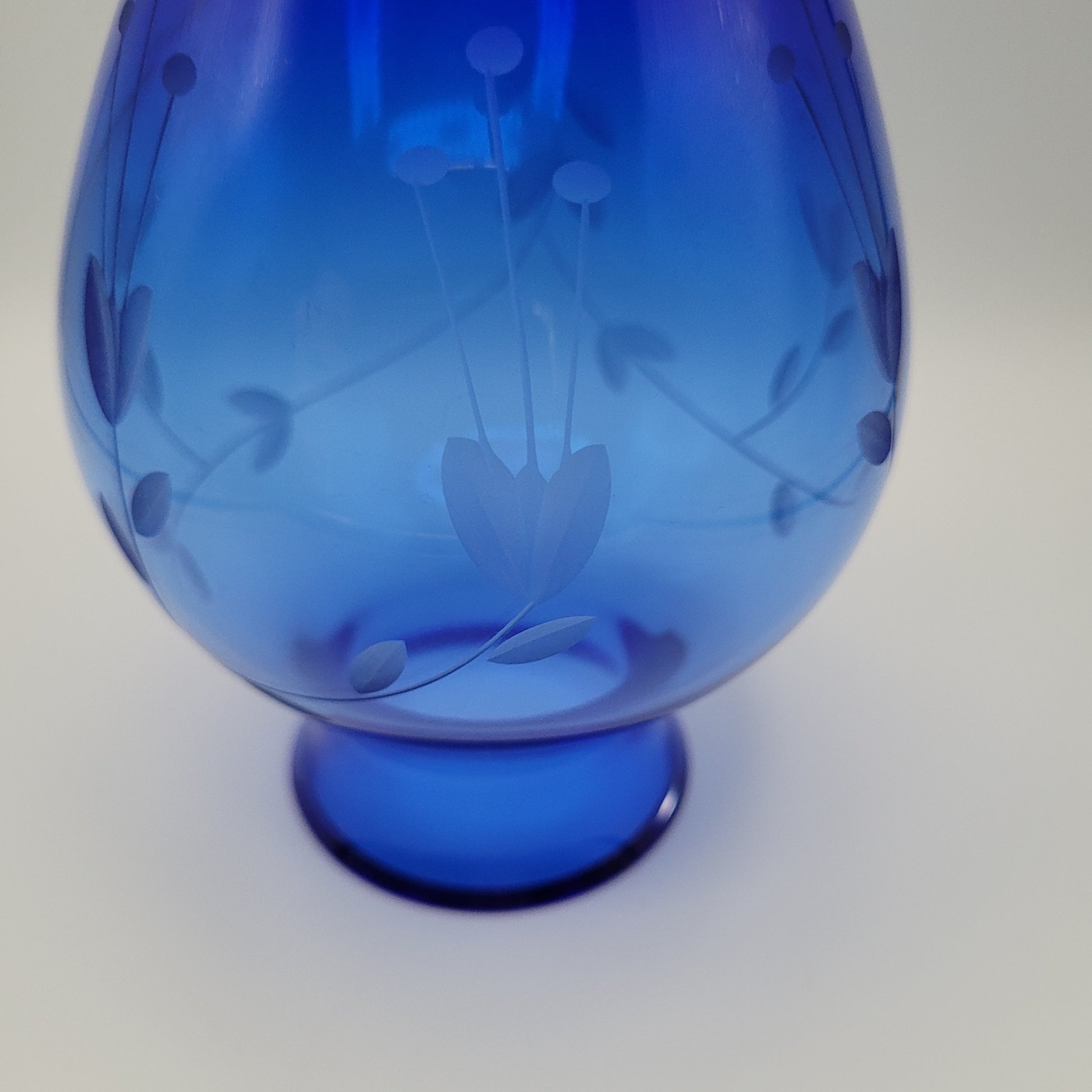 Duiske hand-blown baluster vase. Handmade Irish Studio Glass