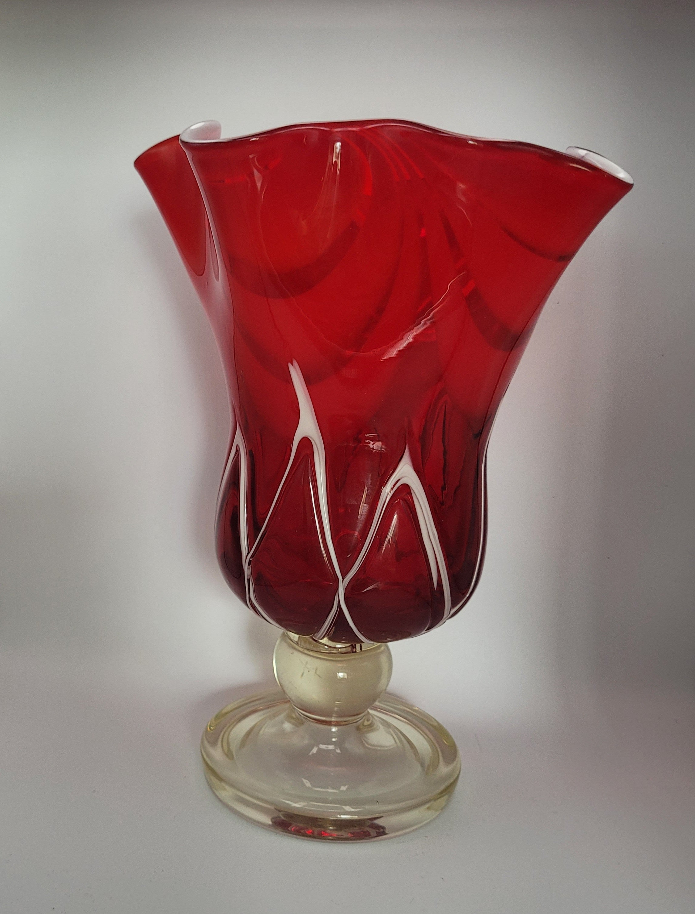 Murano attributed Fazzoletto Vase. "Magnificent" circa 1950s.