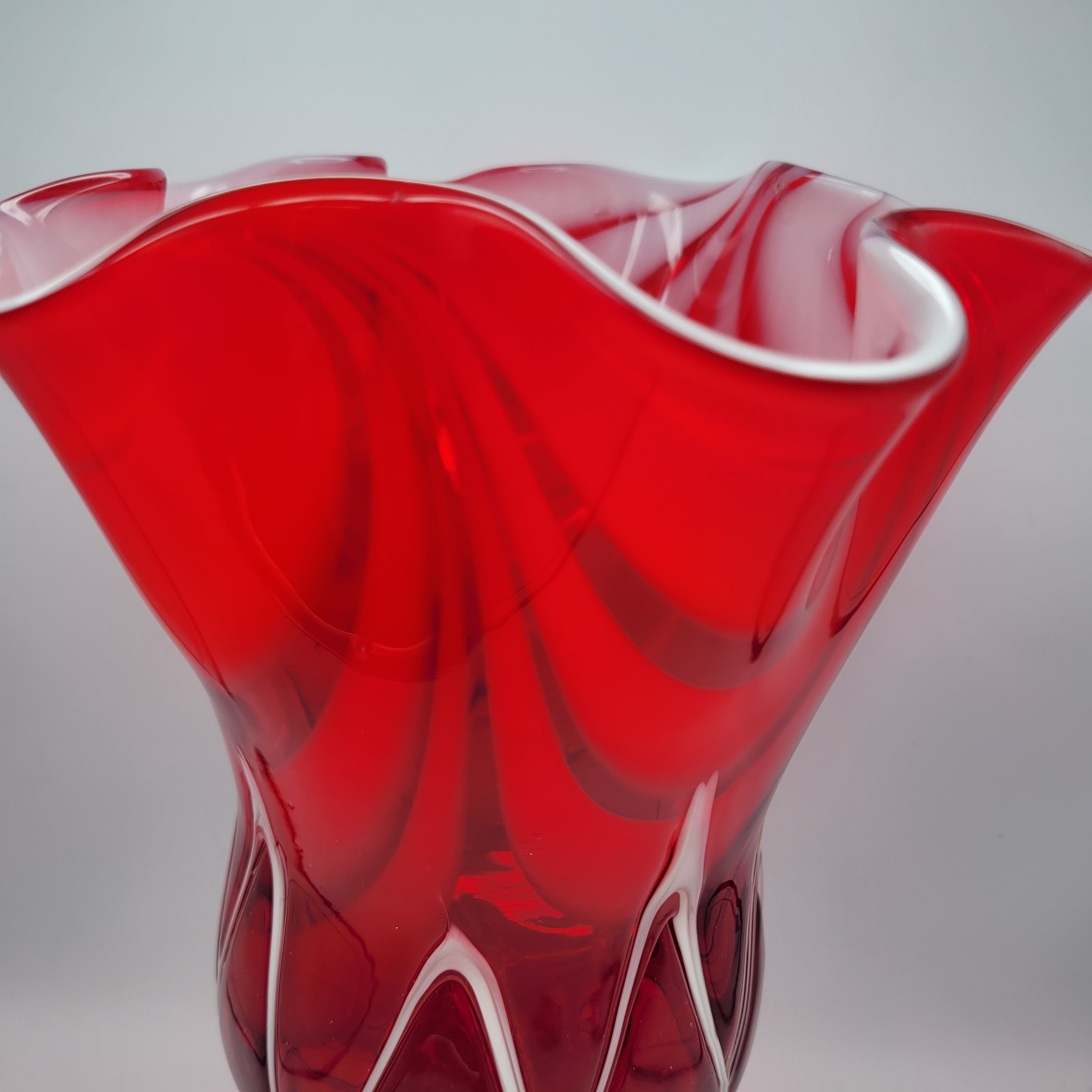 Murano attributed Fazzoletto Vase. "Magnificent" circa 1950s.