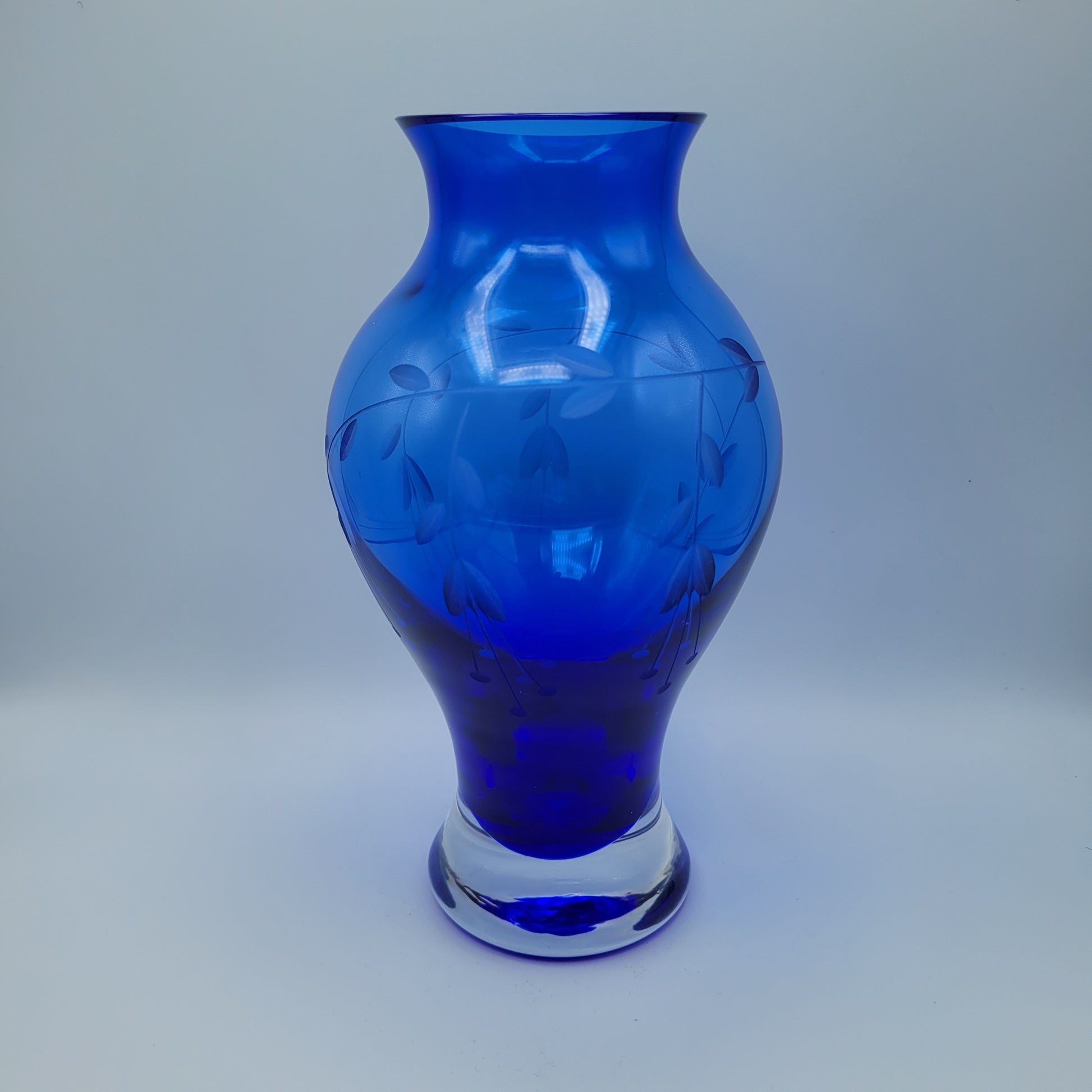 Duiske hand-blown baluster vase. Handmade Irish Studio Glass