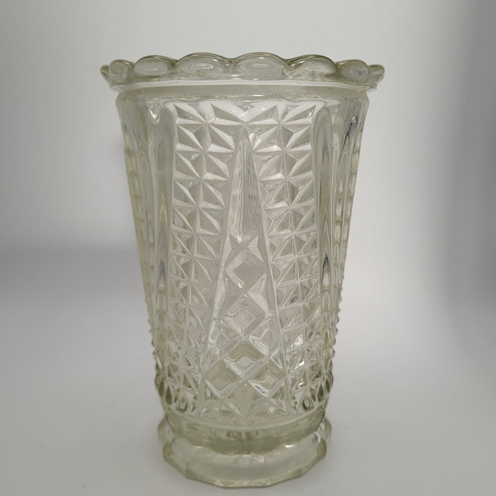 Victorian Pressed Glass “CELERY” Vase — Sowerby, England c. 1885–1895