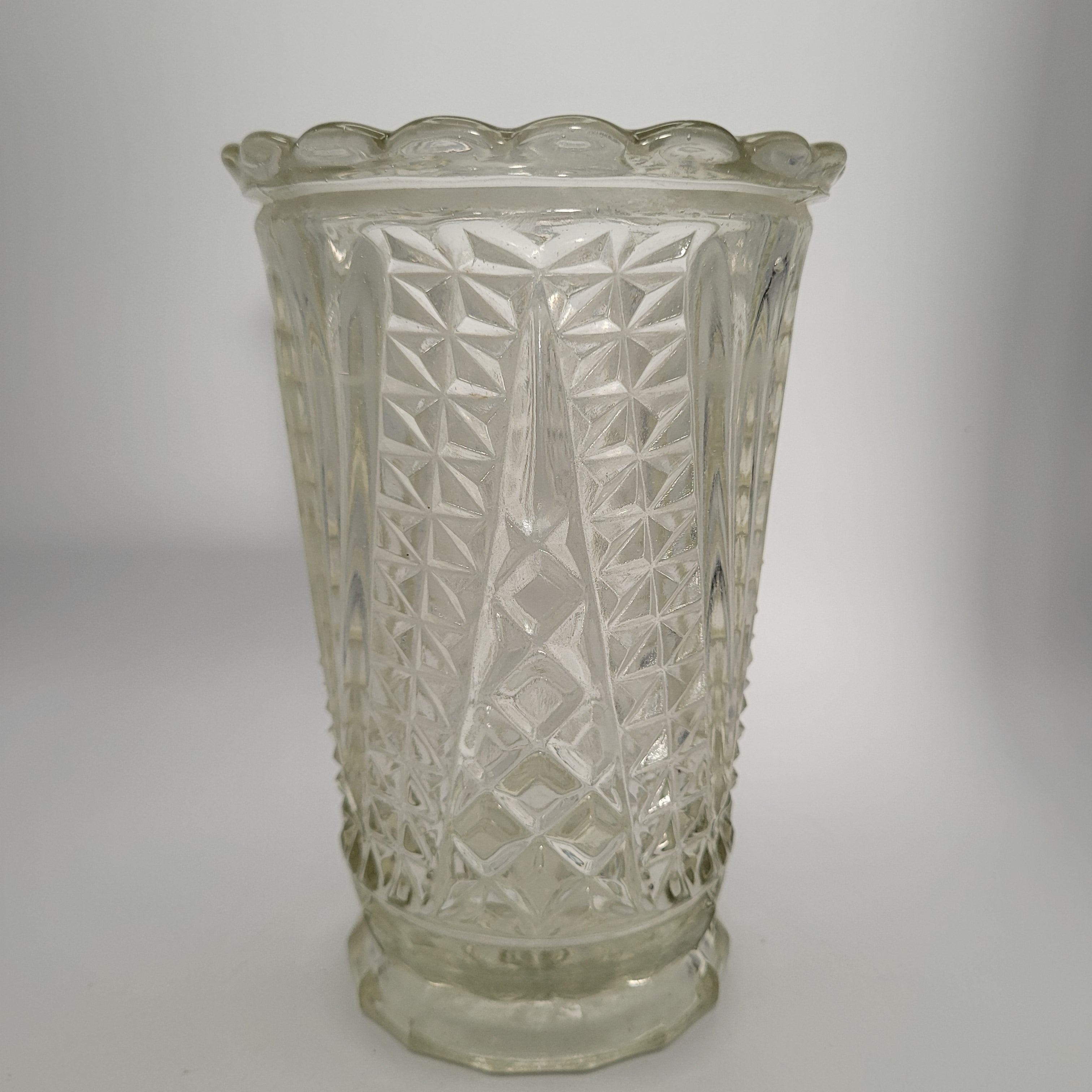 Victorian Pressed Glass “CELERY” Vase — Sowerby, England c. 1885–1895