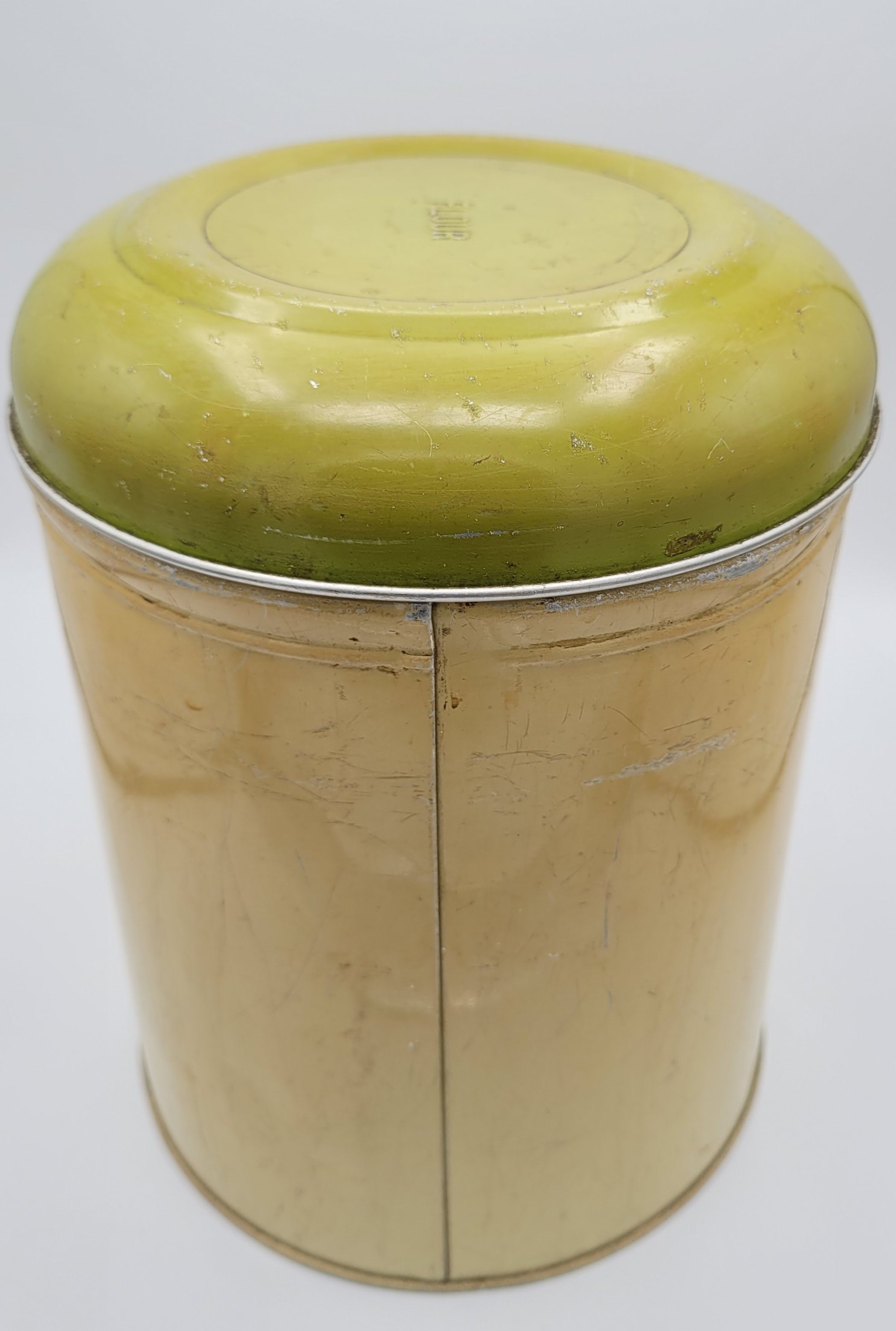 Worcester ware "Daffodils" tinplate flour cannister 1950s