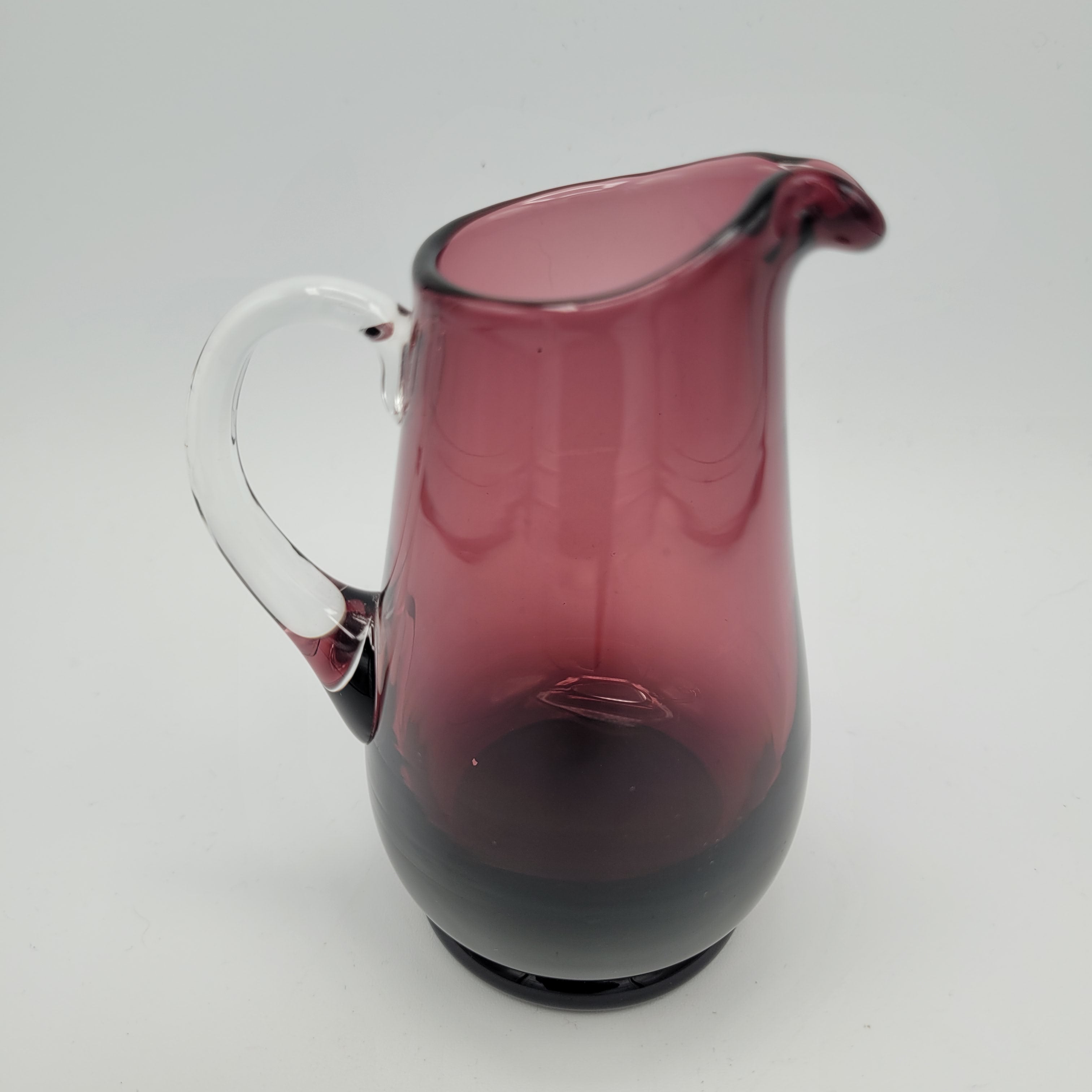 Glorious little hand-blown amethyst jug. MCM 1960s