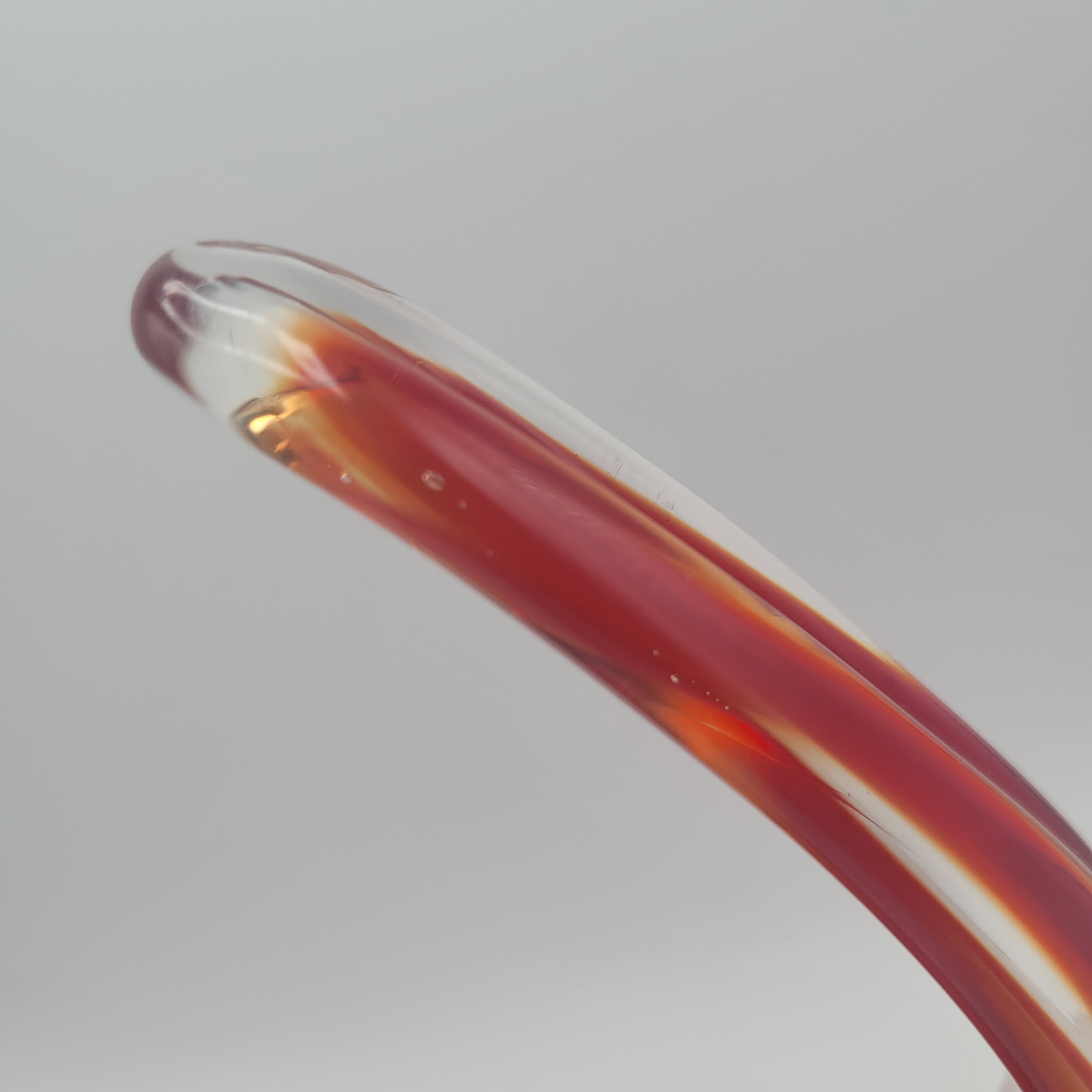 MCM Viartec THF Spanish art glass free form sculpture. Hand-blown. Hot Pink 🔥1960s Glows in UV light